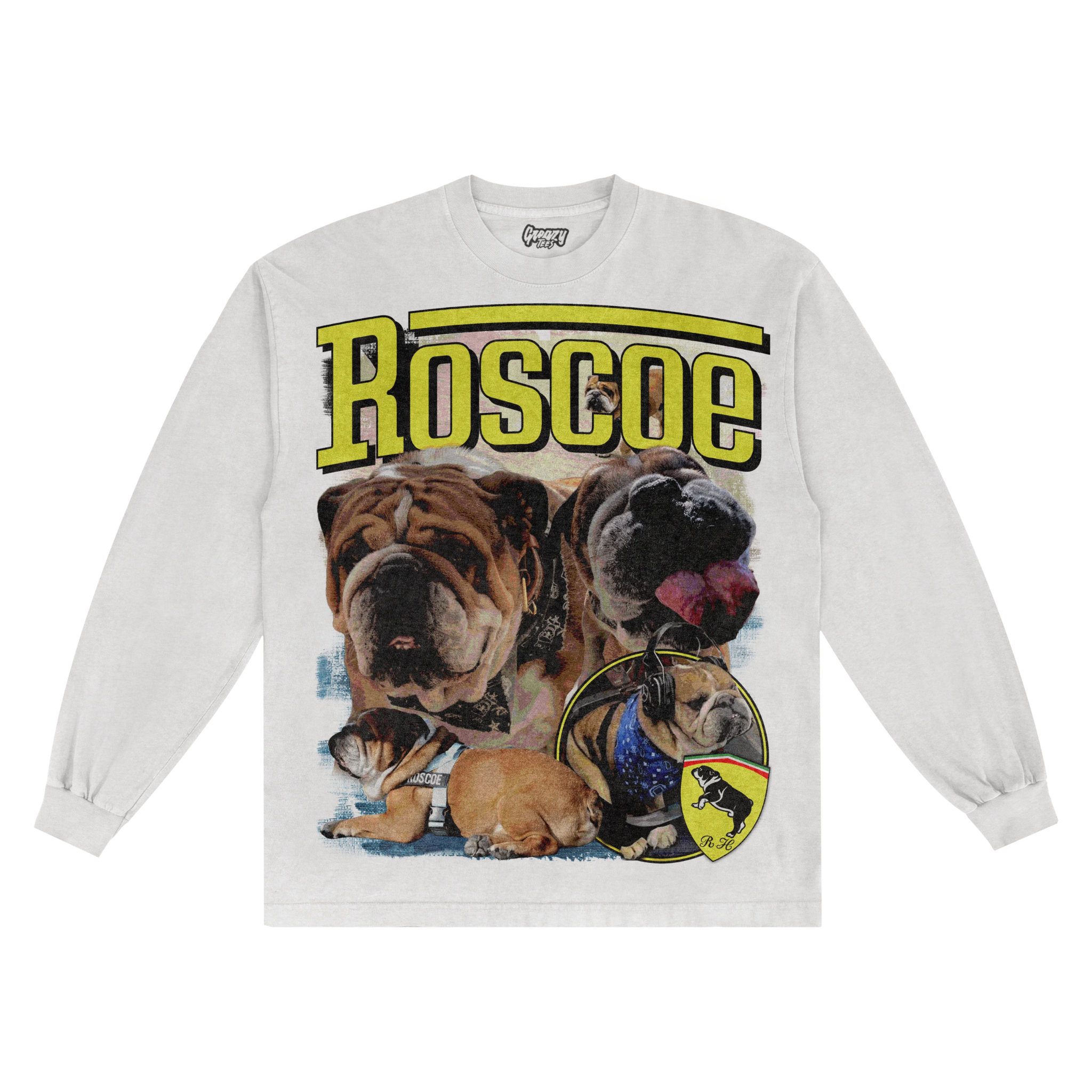 Roscoe Long Sleeved Tee - Greazy Tees