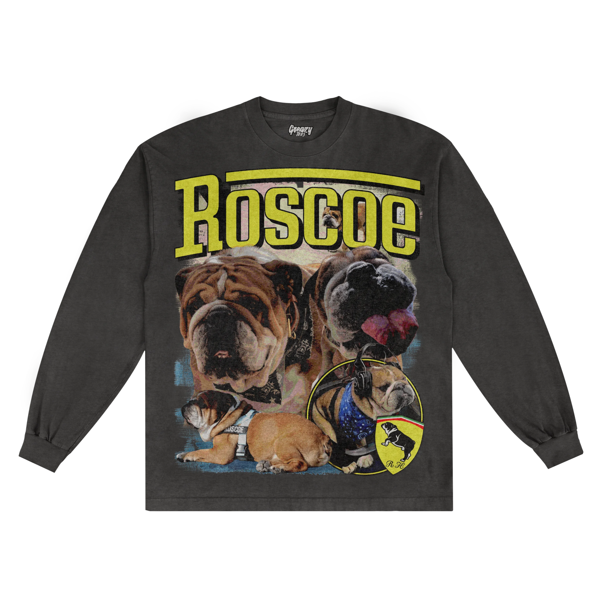 Roscoe Long Sleeved Tee - Greazy Tees