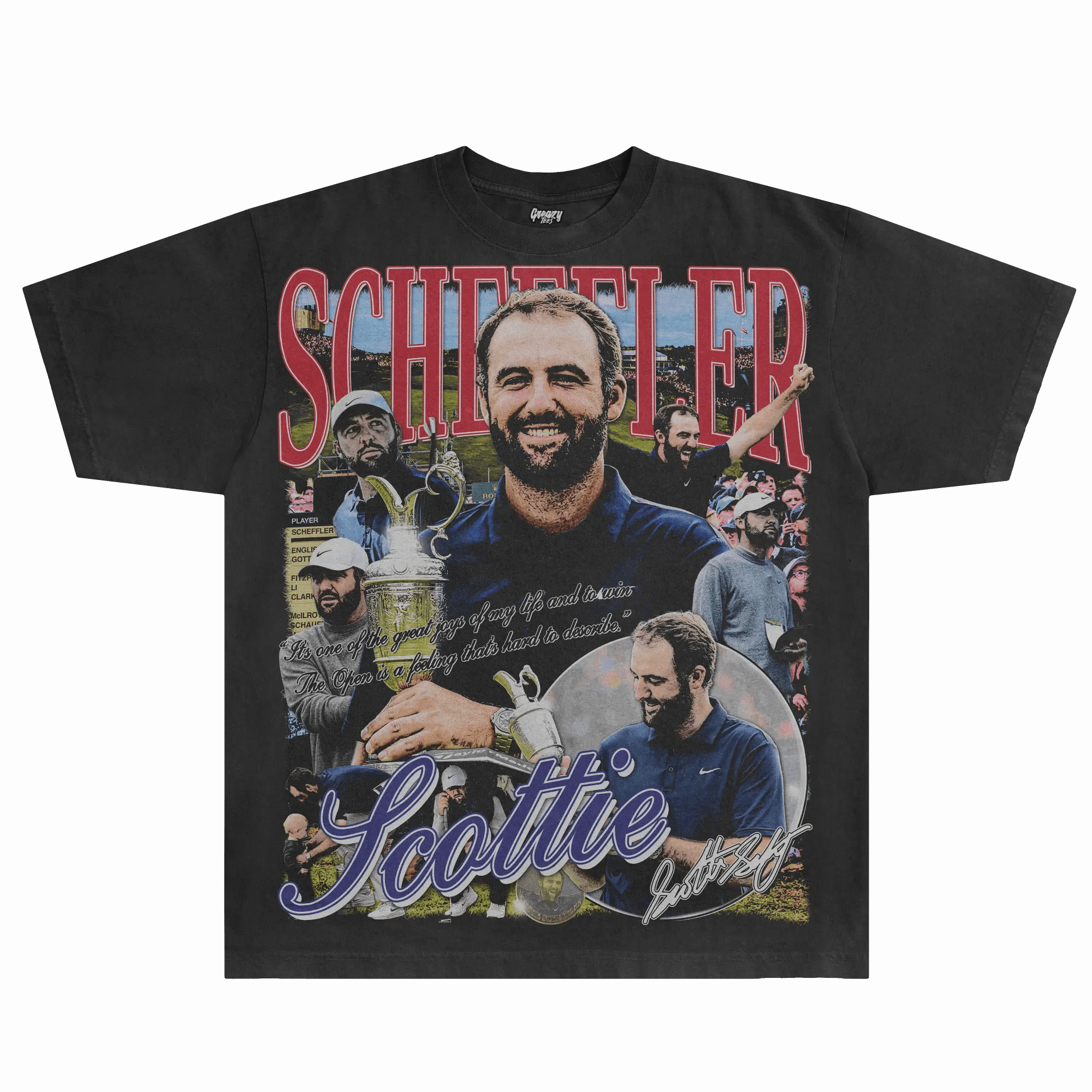 Scottie Scheffler The Open '25 Tee - Greazy Tees