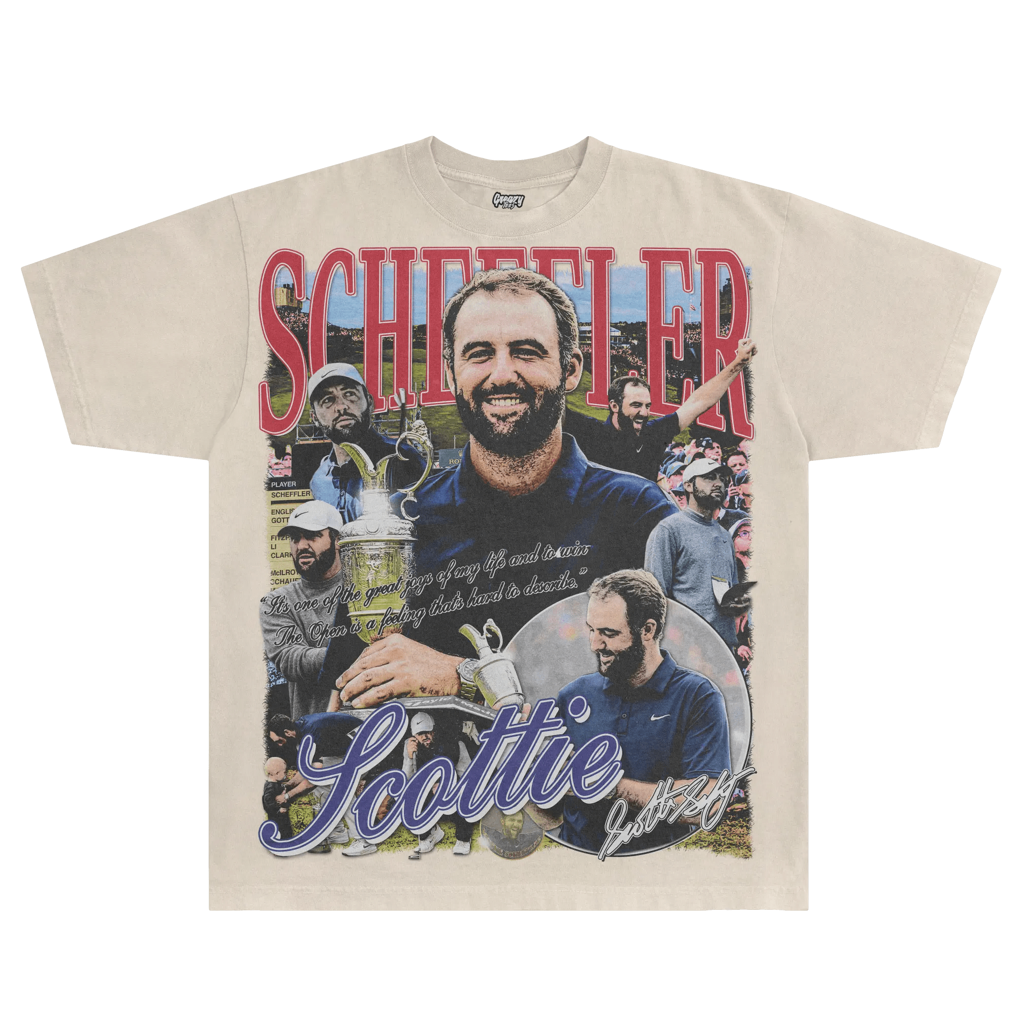 Scottie Scheffler The Open '25 Tee - Greazy Tees