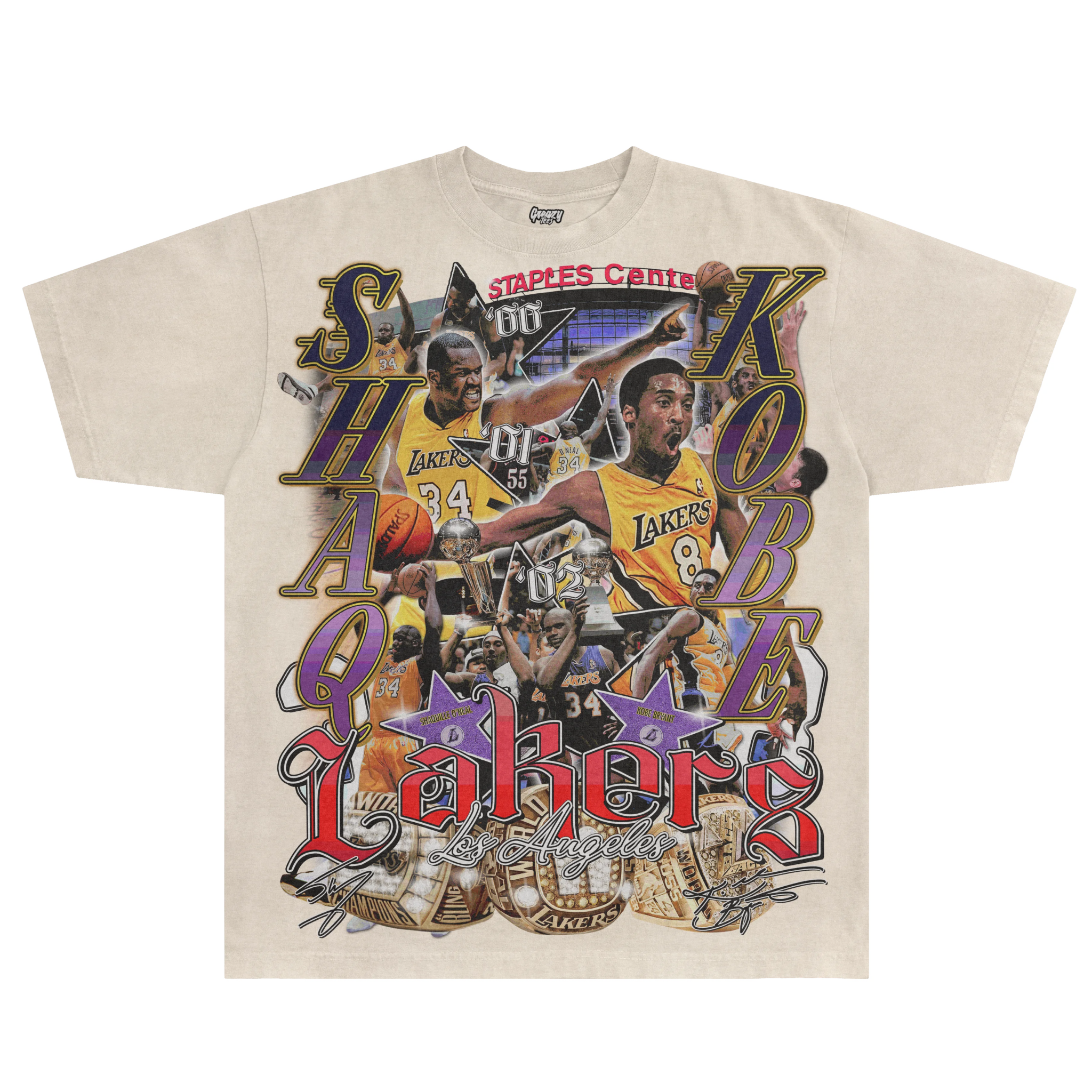 Shaq & Kobe '00 - 02 Classic Tee - Greazy Tees