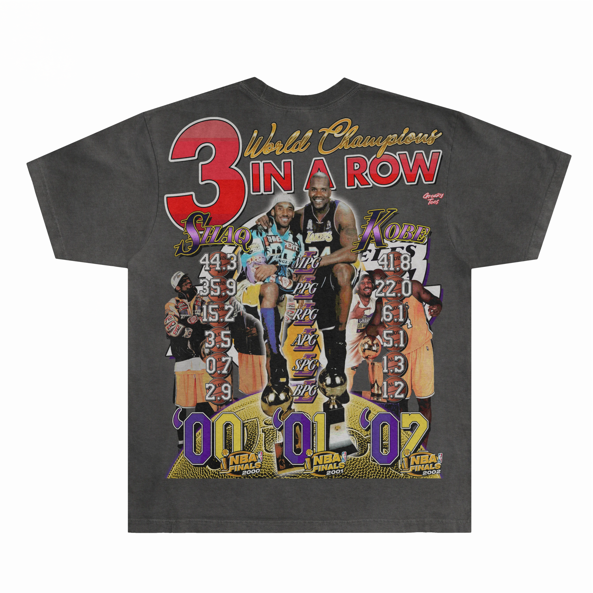 Shaq & Kobe '00 - 02 Classic Tee - Greazy Tees