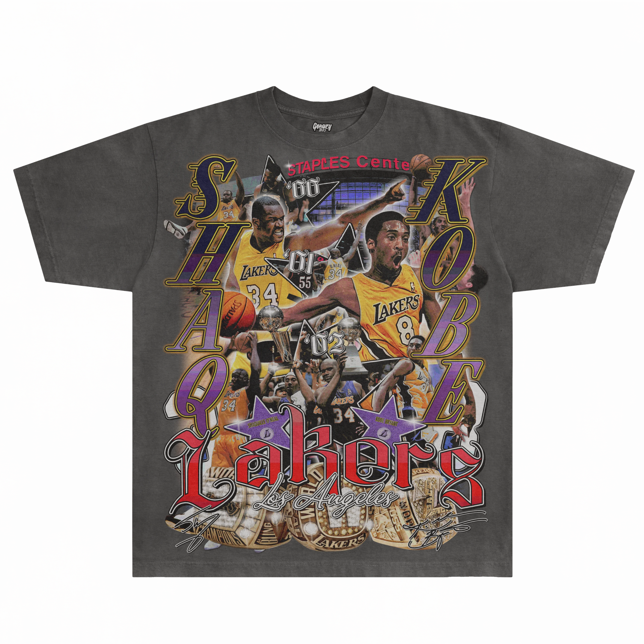 Shaq & Kobe '00 - 02 Classic Tee - Greazy Tees