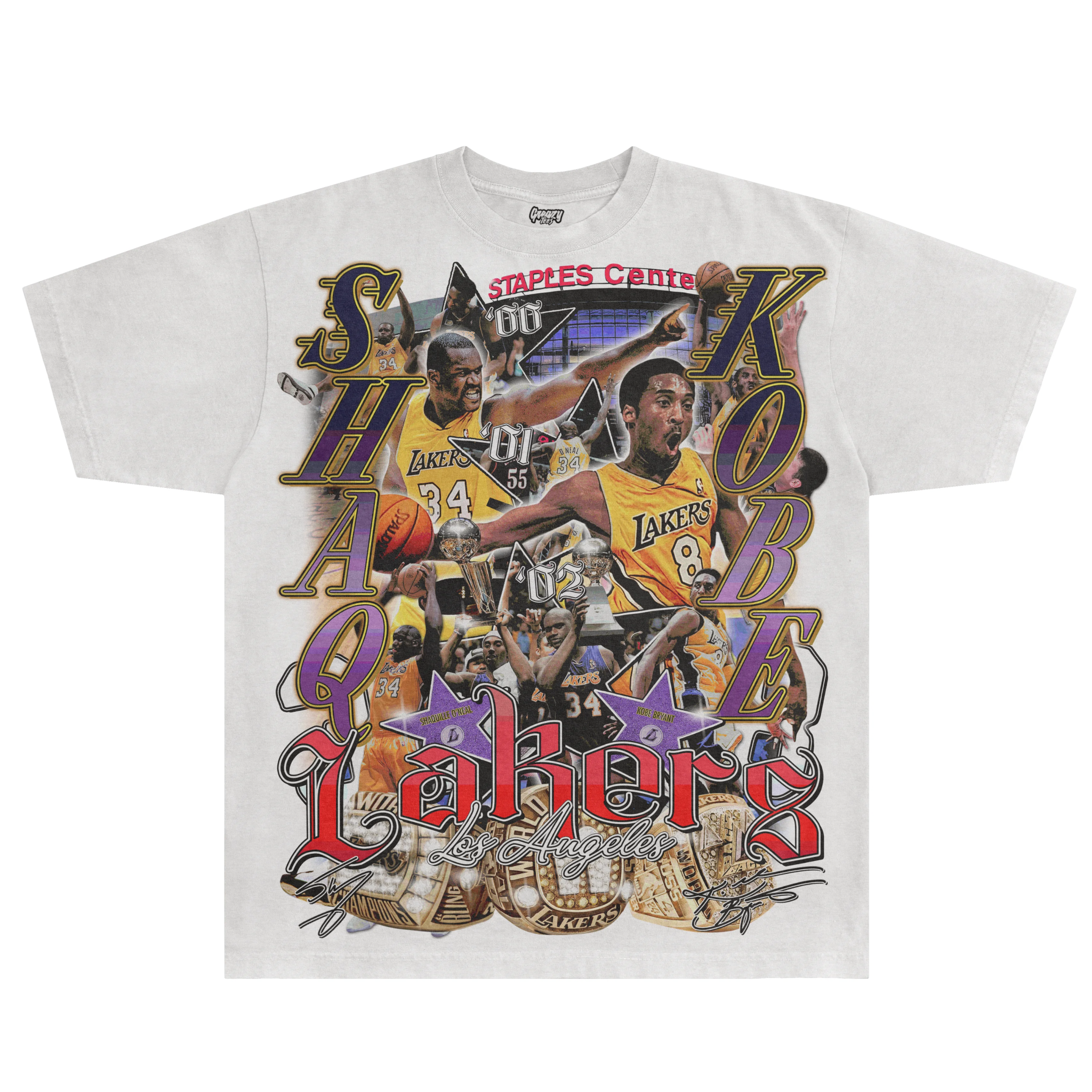 Shaq & Kobe '00 - 02 Classic Tee - Greazy Tees