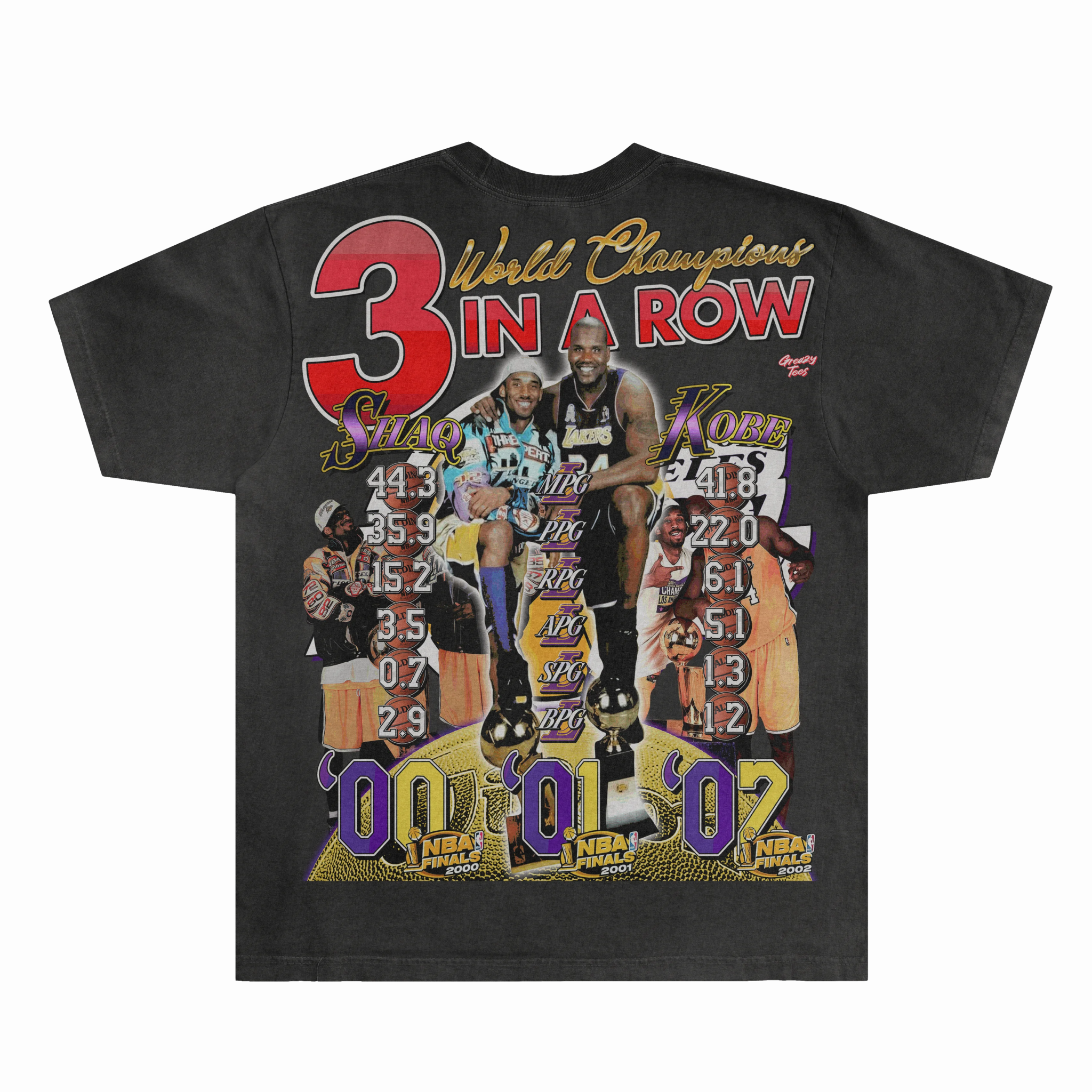 Shaq & Kobe '00 - 02 Classic Tee - Greazy Tees