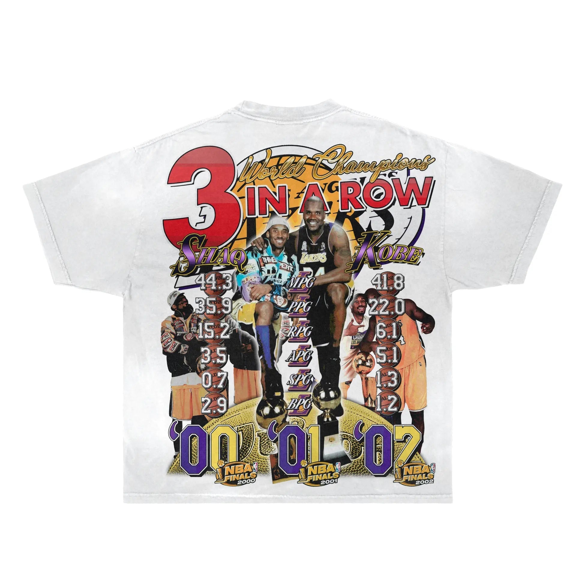 Shaq & Kobe '00 - 02 Tee - Greazy Tees