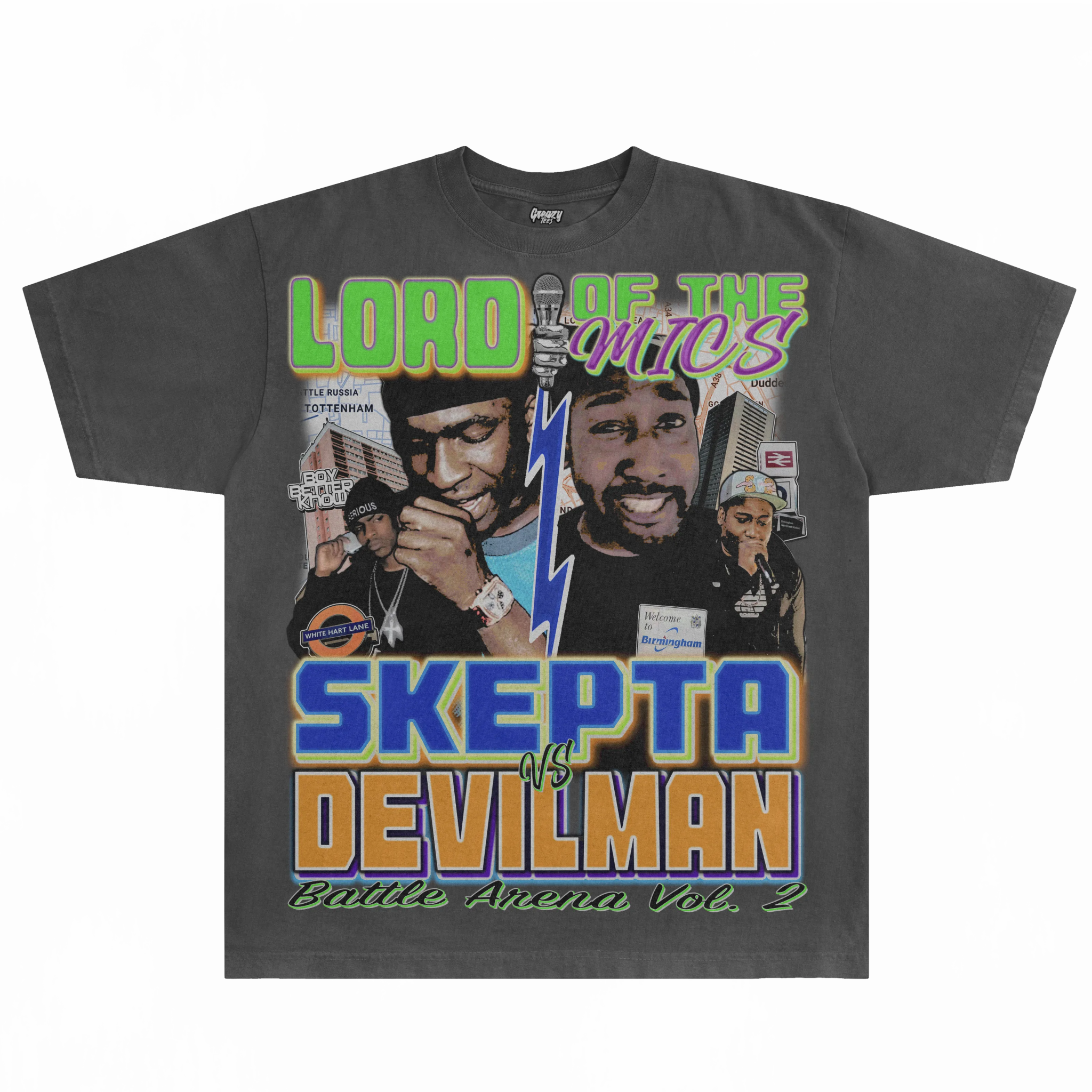 Skepta vs Devilman Lord of the Mics Tee - Greazy Tees