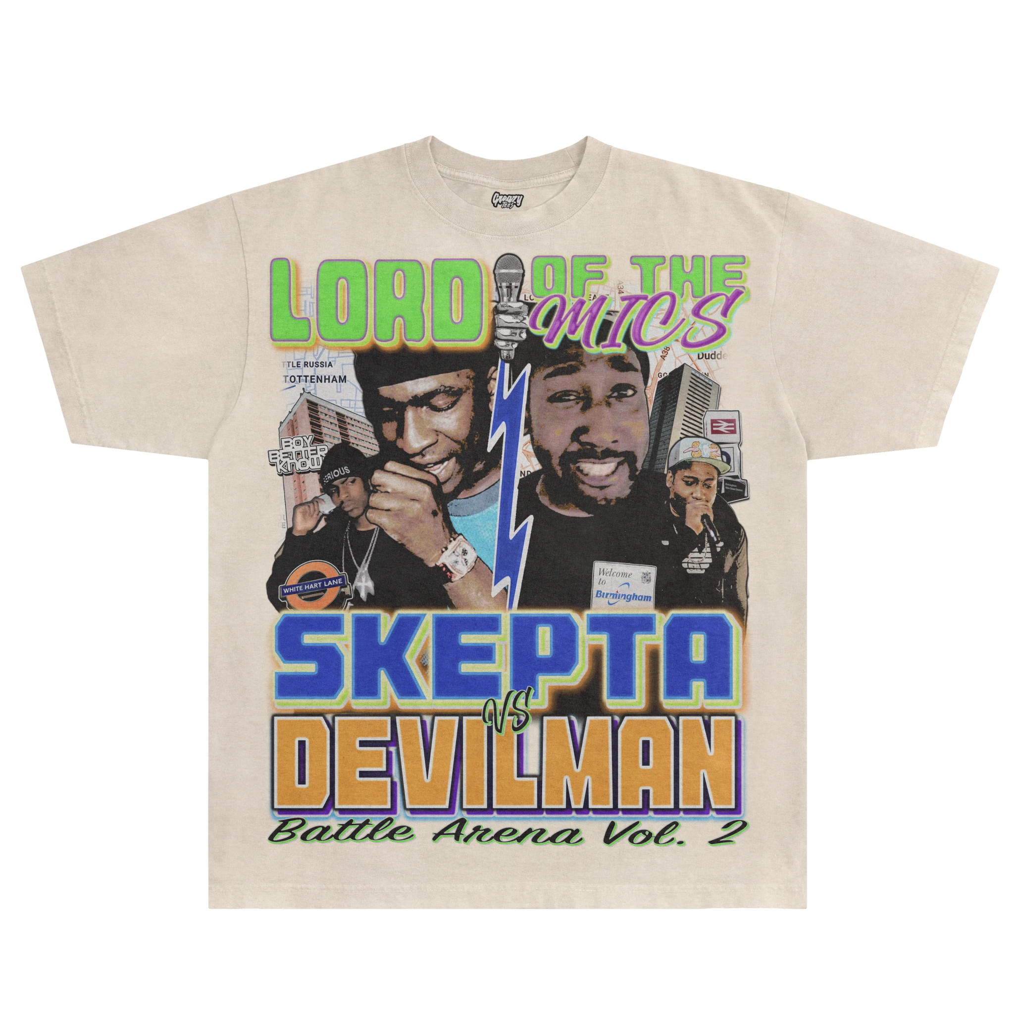 Skepta vs Devilman Lord of the Mics Tee - Greazy Tees