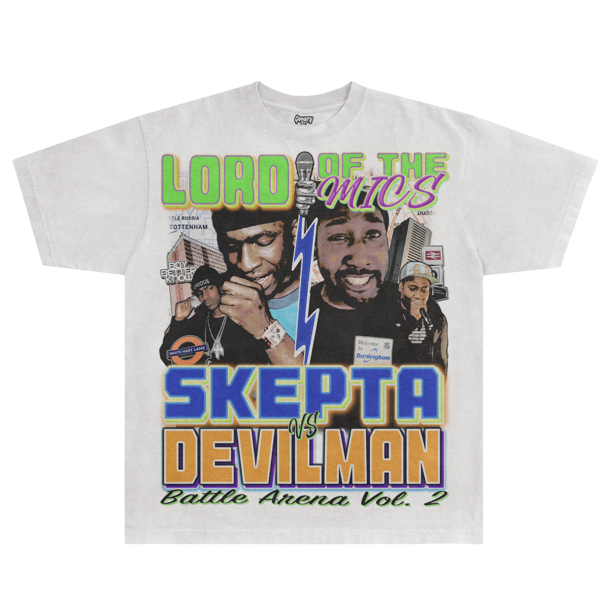 Skepta vs Devilman Lord of the Mics Tee - Greazy Tees