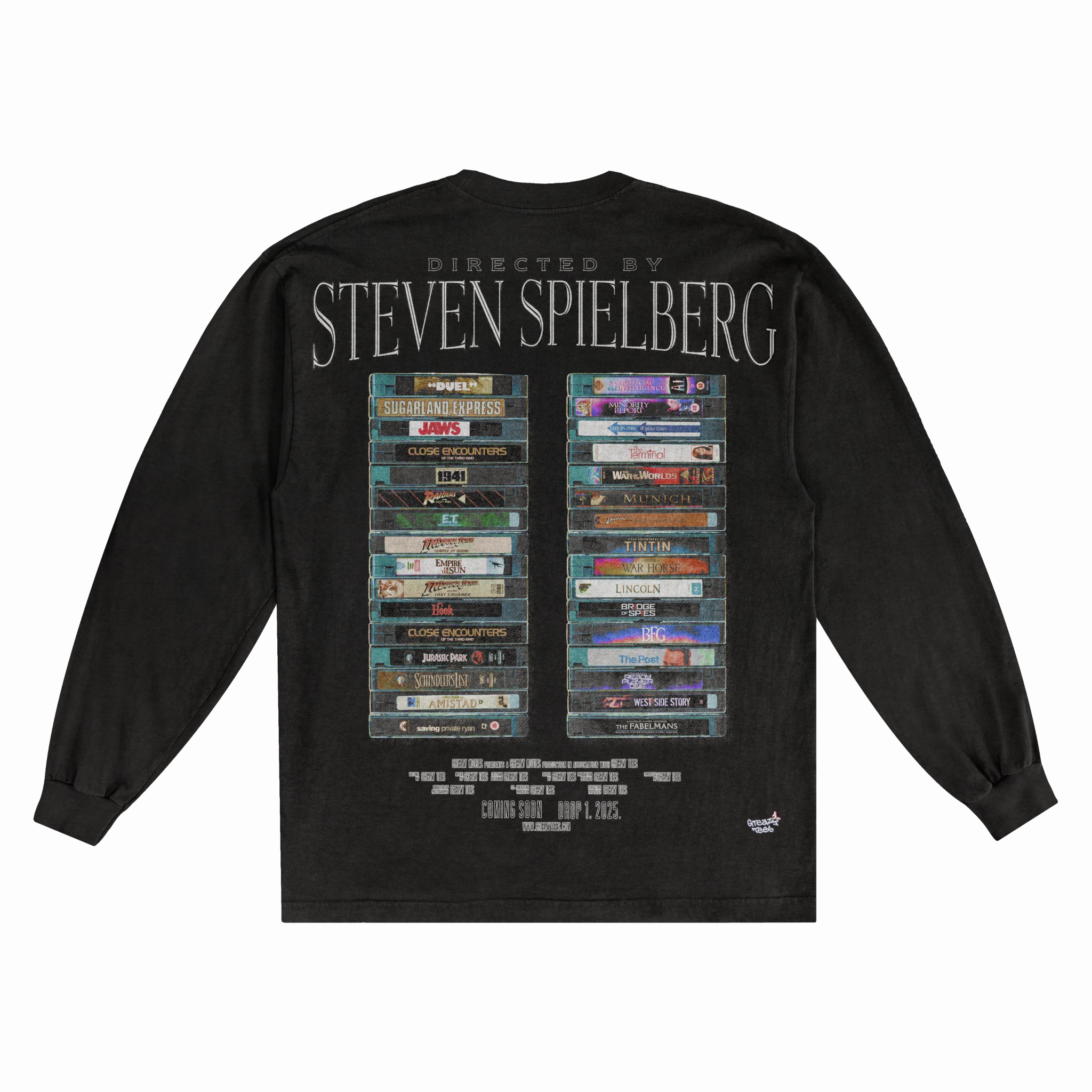 Steven Spielberg Long Sleeved Tee - Greazy Tees