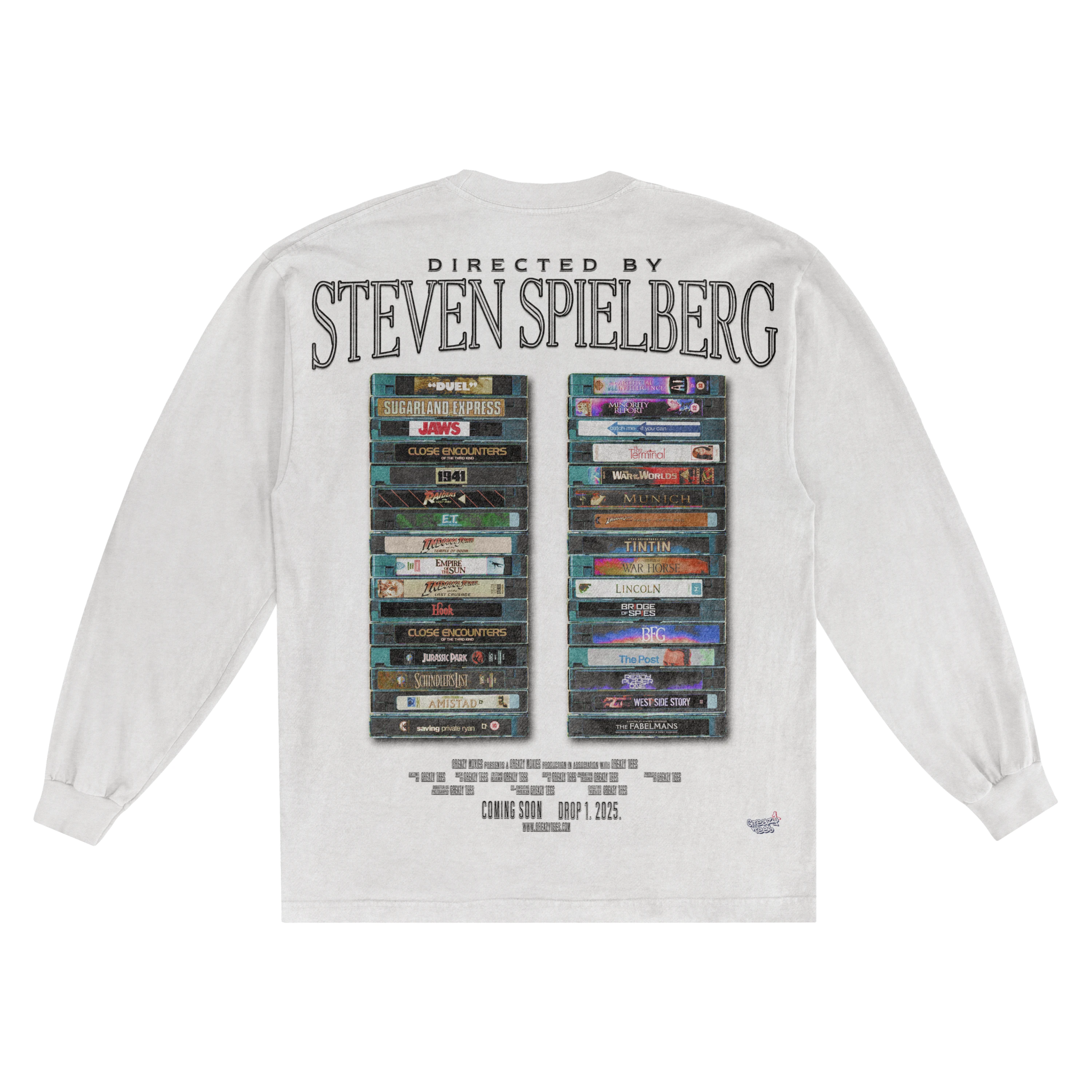 Steven Spielberg Long Sleeved Tee - Greazy Tees