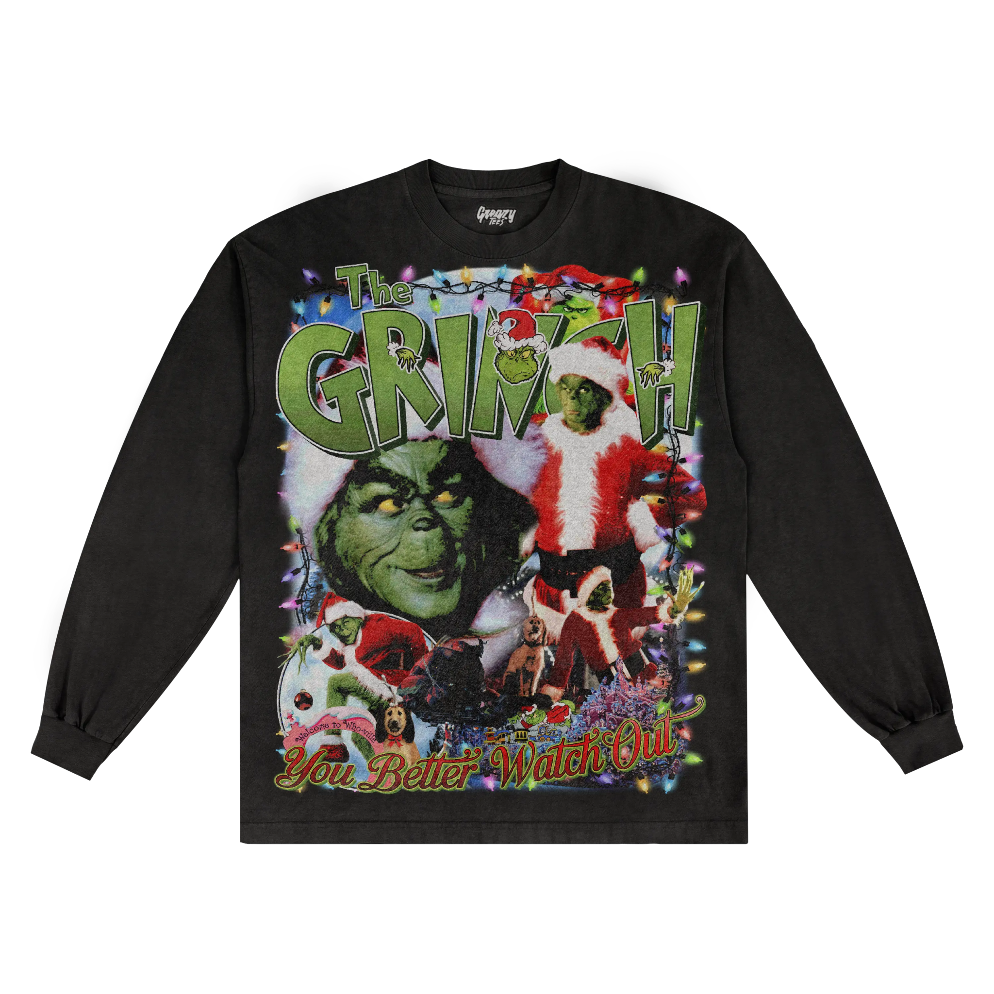 The Grinch Christmas Long Sleeved Tee - Greazy Tees