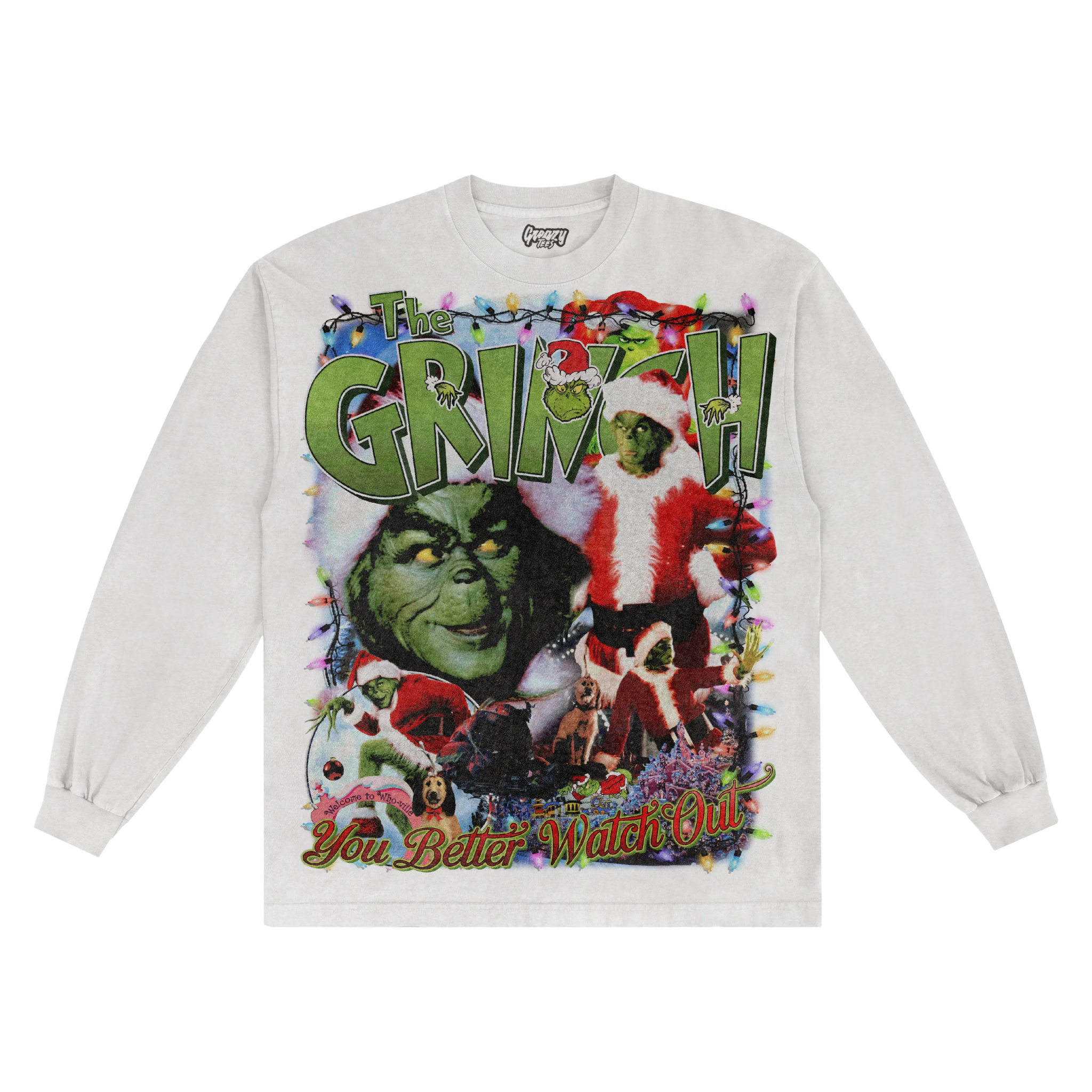 The Grinch Christmas Long Sleeved Tee - Greazy Tees