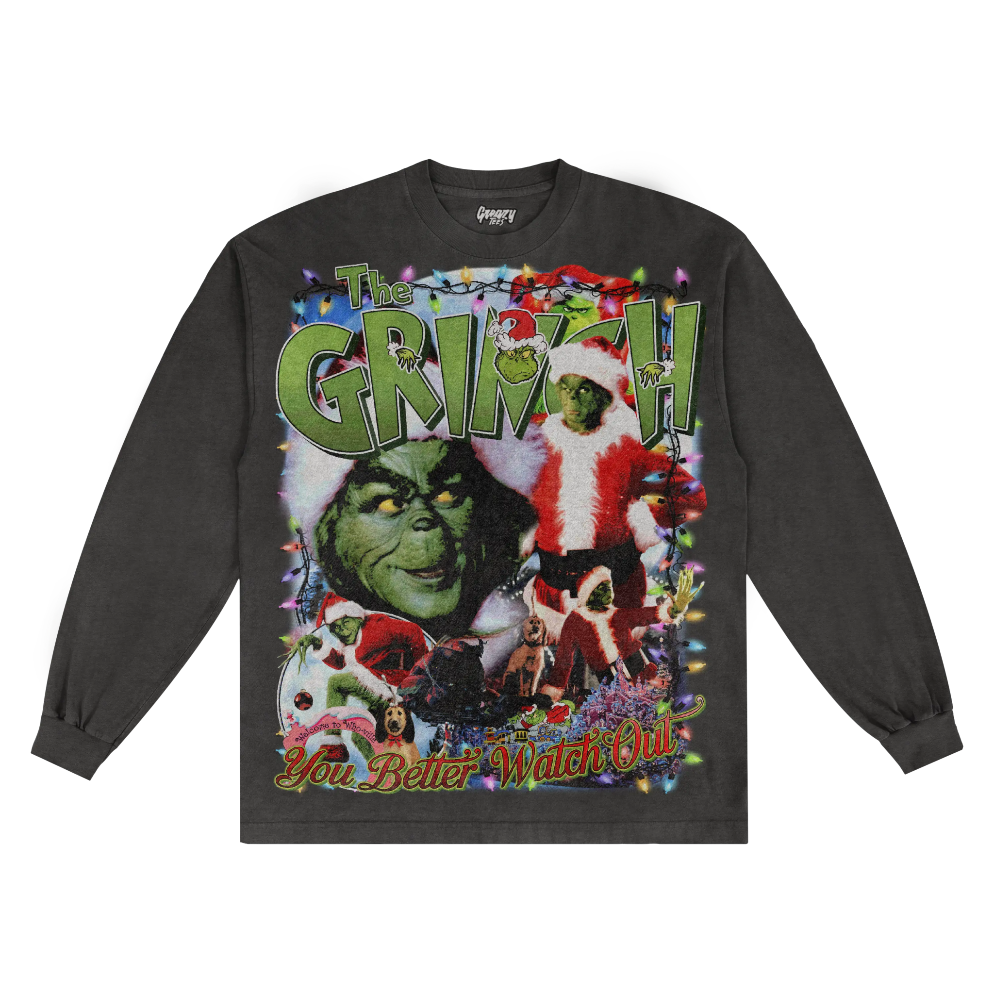 The Grinch Christmas Long Sleeved Tee - Greazy Tees