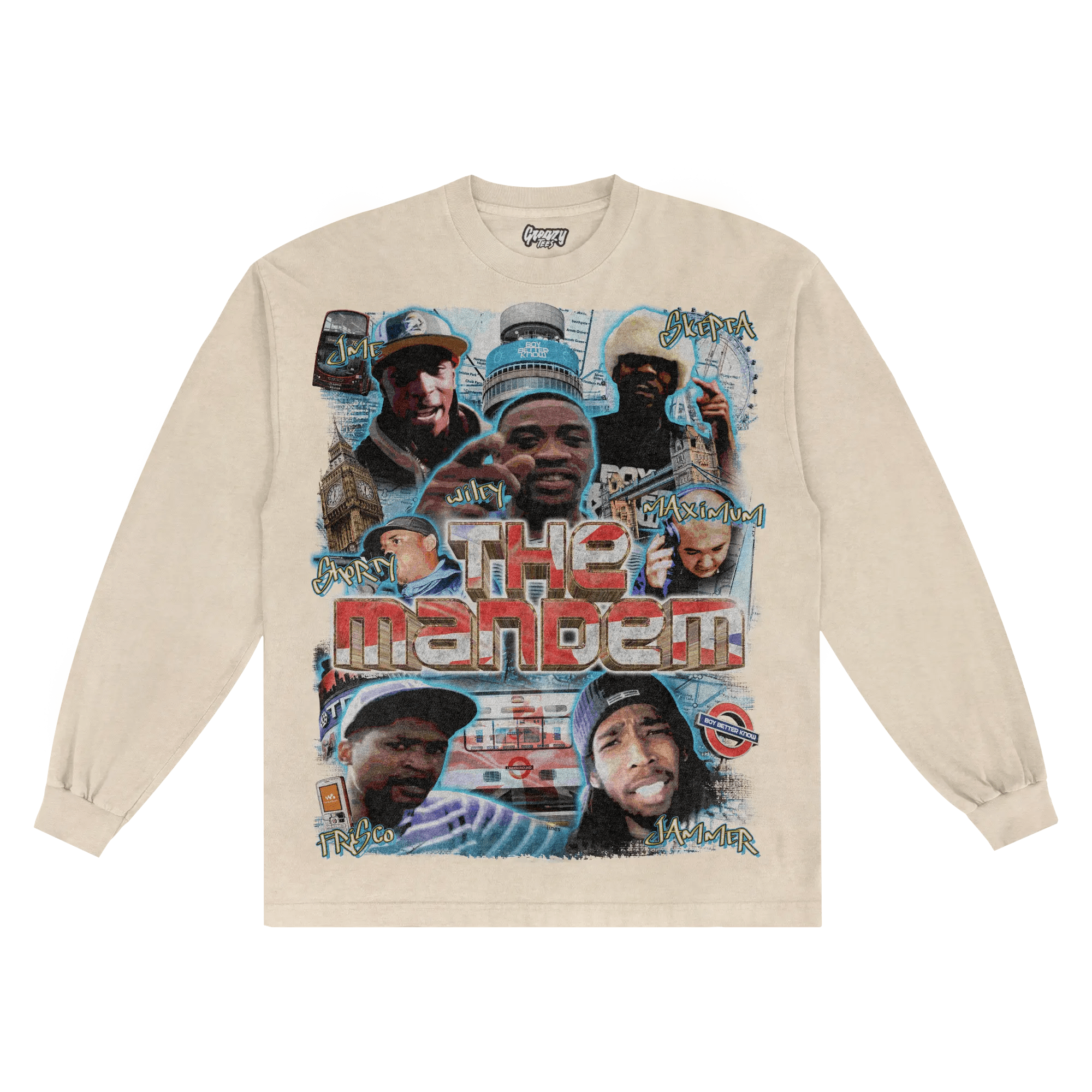The Mandem Long Sleeved Tee - Greazy Tees