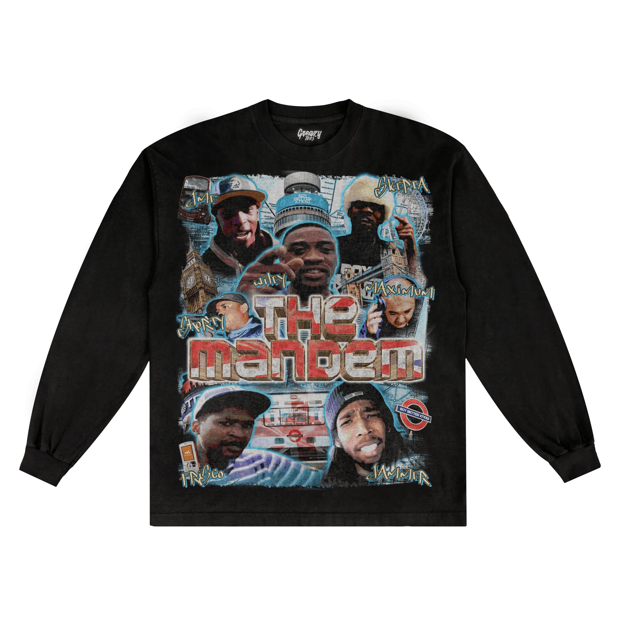 The Mandem Long Sleeved Tee - Greazy Tees