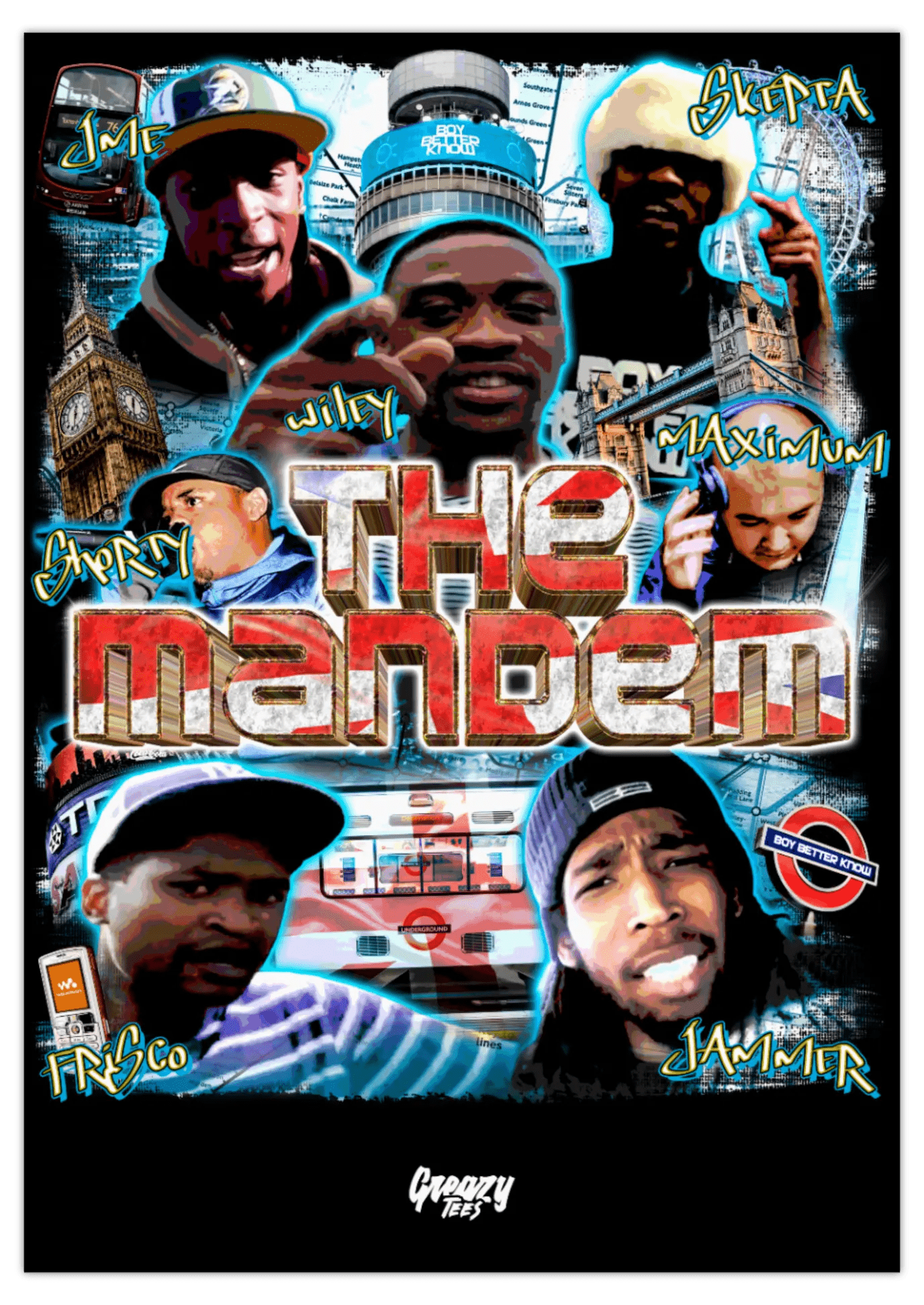 The Mandem Poster - Greazy Tees