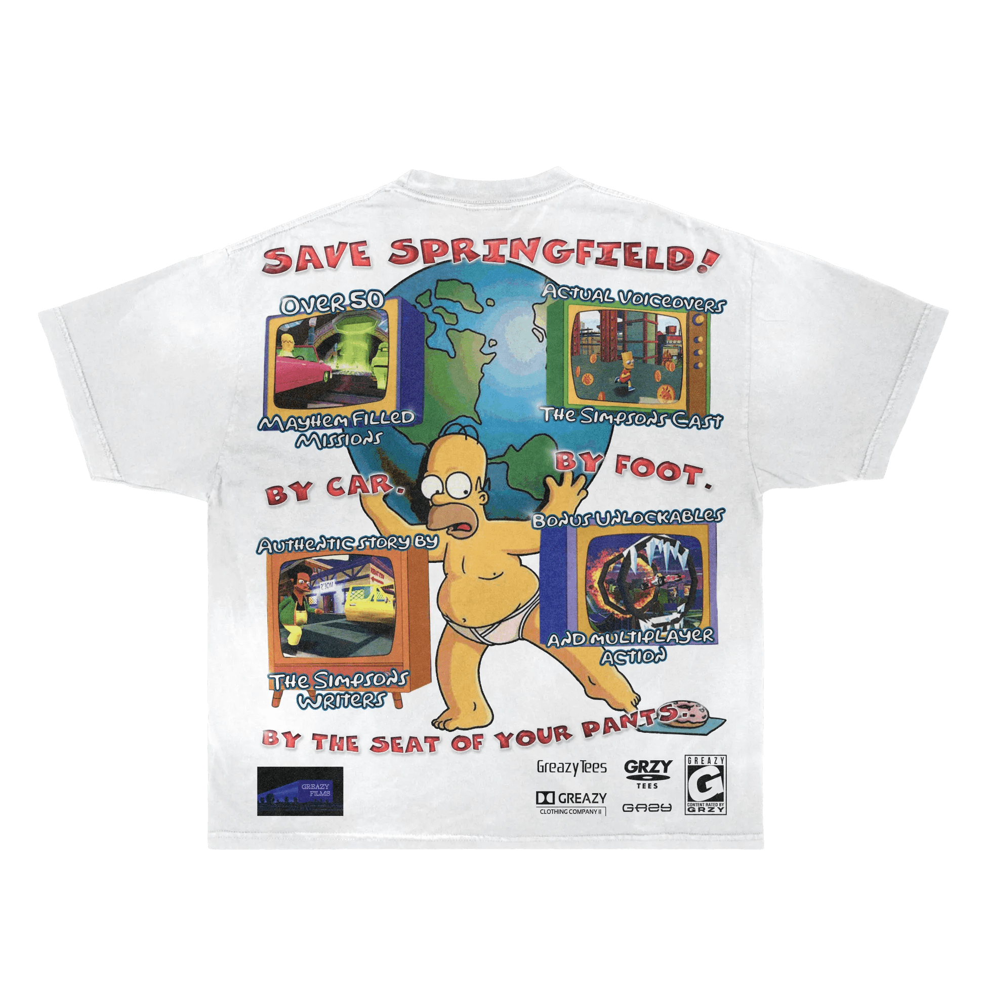 The Simpsons Hit & Run Tee - Greazy Tees