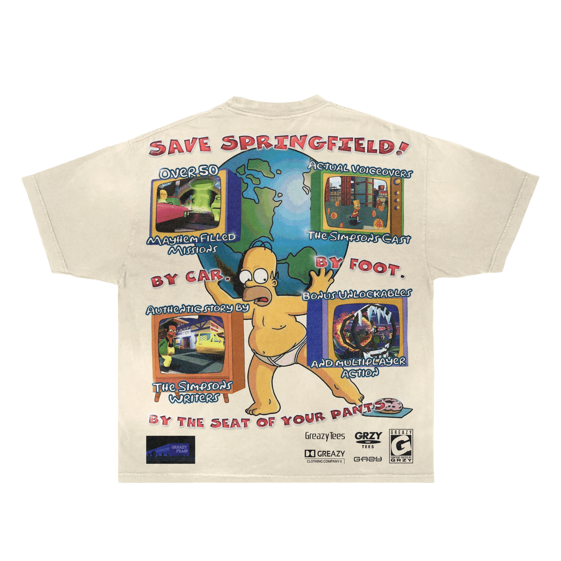 The Simpsons Hit & Run Tee - Greazy Tees