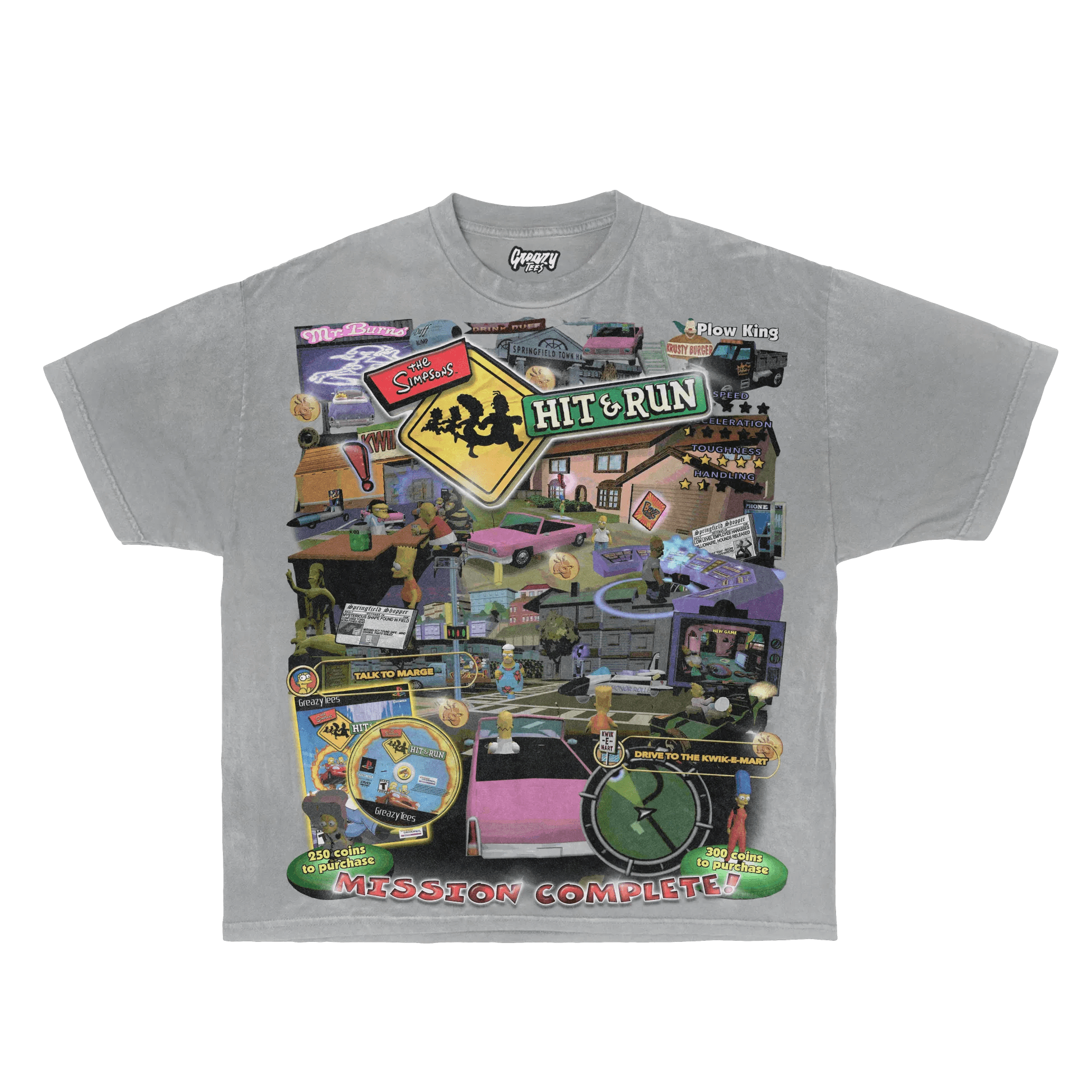 The Simpsons Hit & Run Tee - Greazy Tees