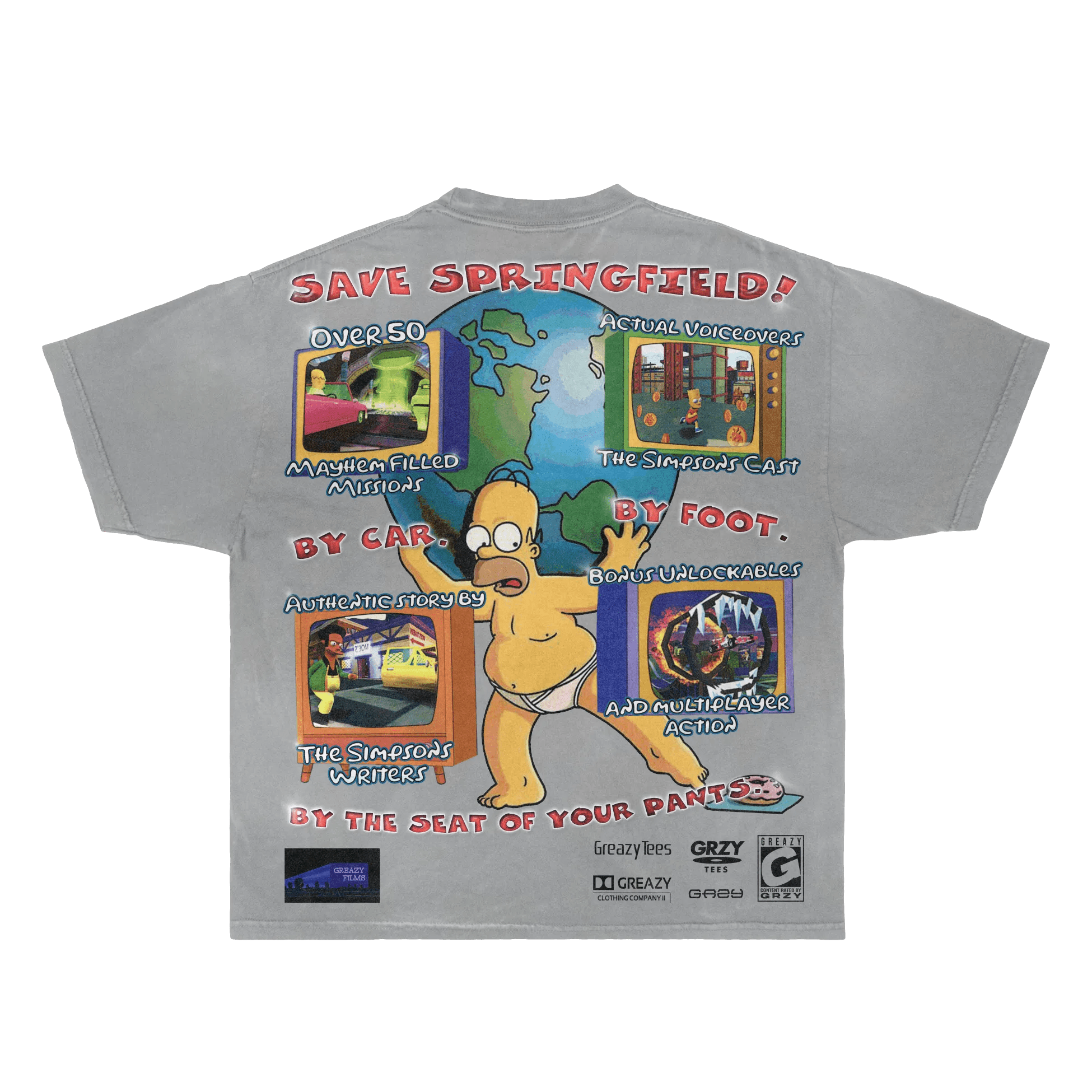 The Simpsons Hit & Run Tee - Greazy Tees