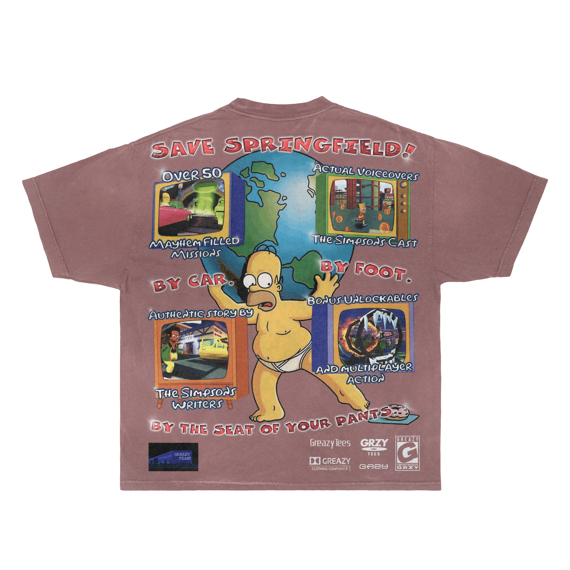 The Simpsons Hit & Run Tee - Greazy Tees