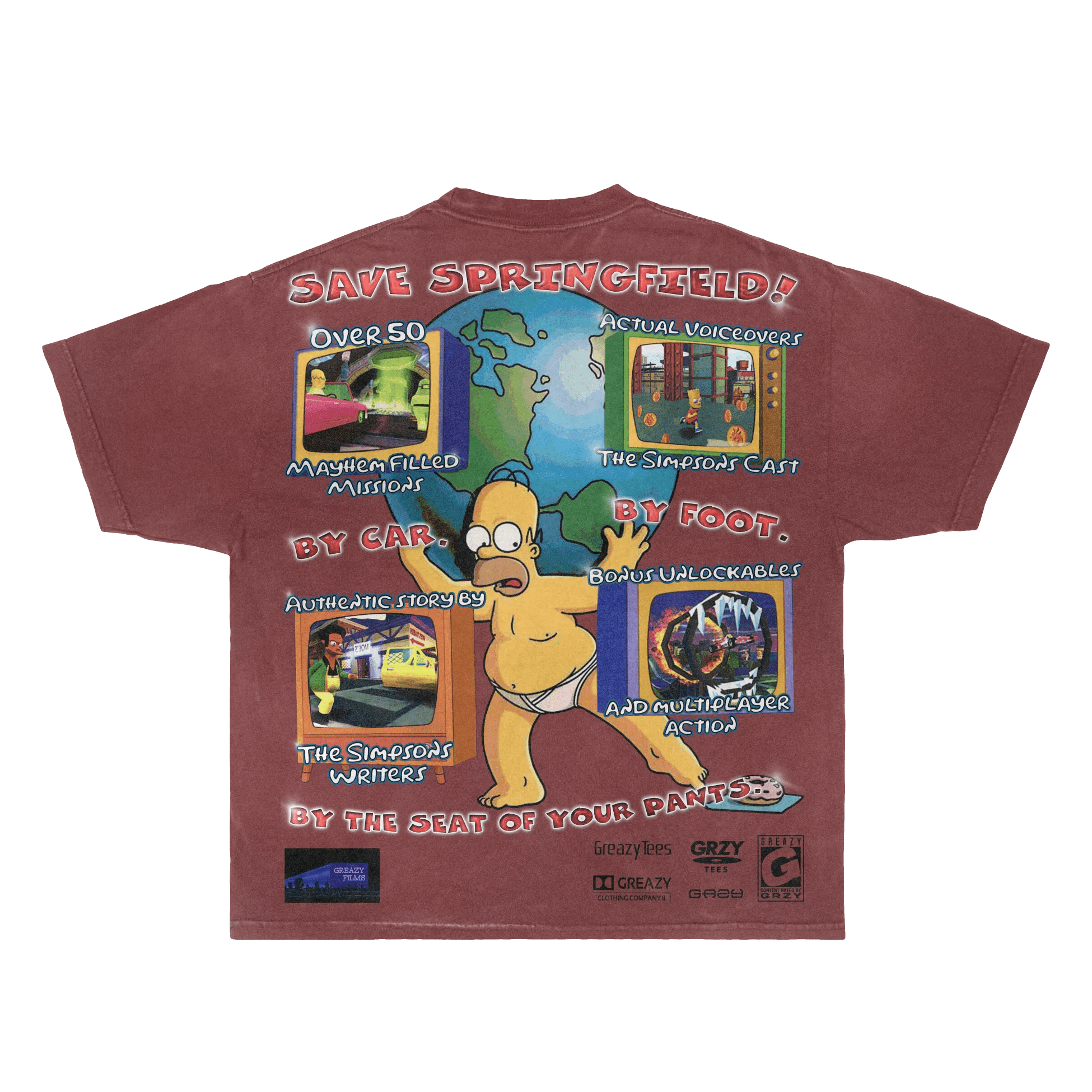 The Simpsons Hit & Run Tee - Greazy Tees