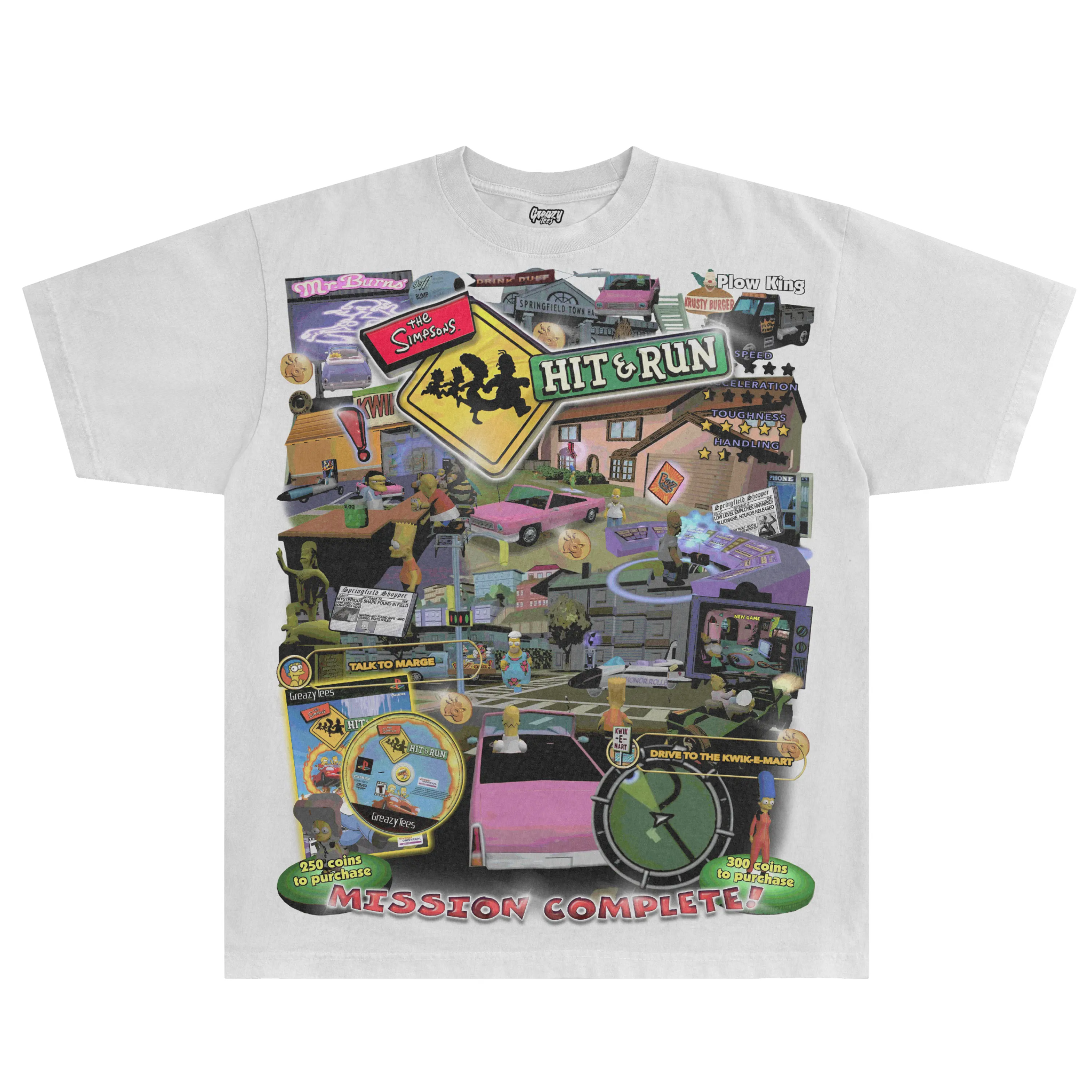 The Simpsons Hit & Run Tee Classic Tee - Greazy Tees