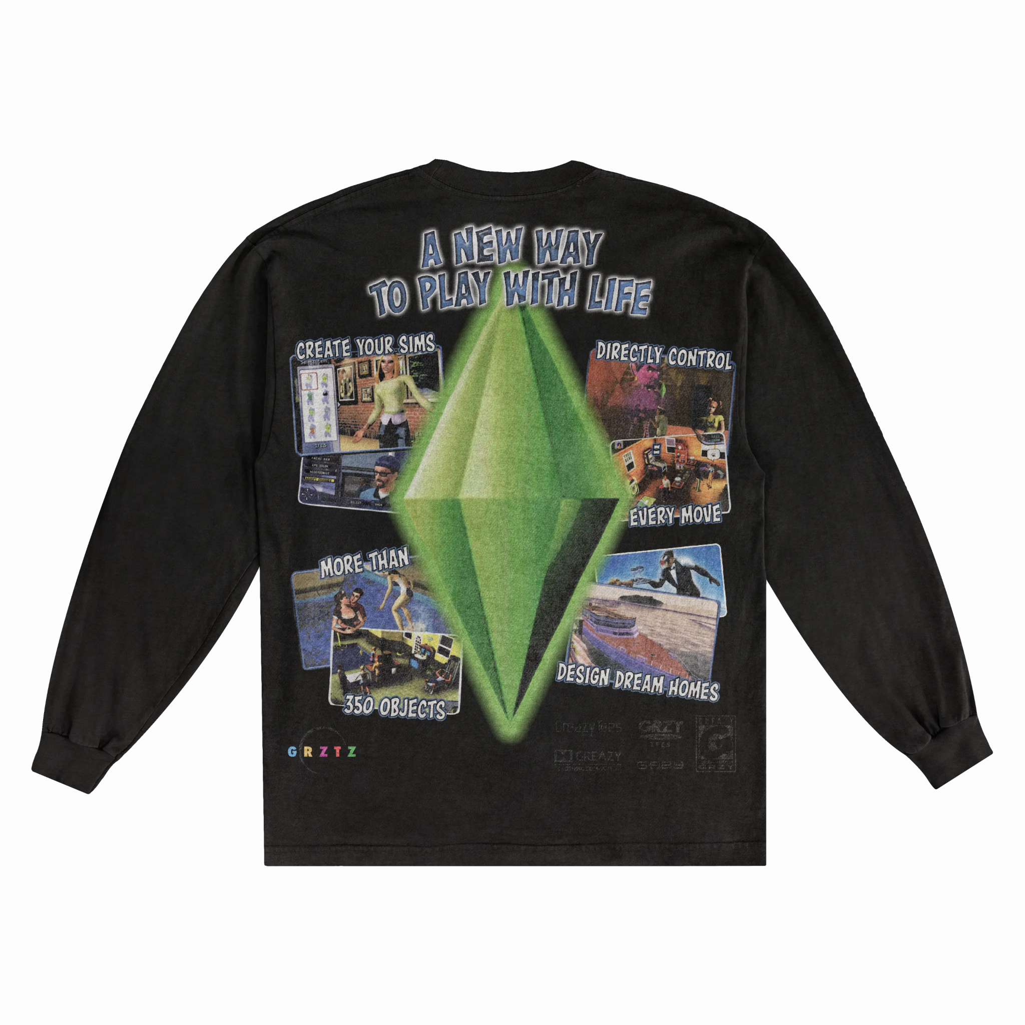 The Sims Classic Long Sleeved Tee - Greazy Tees