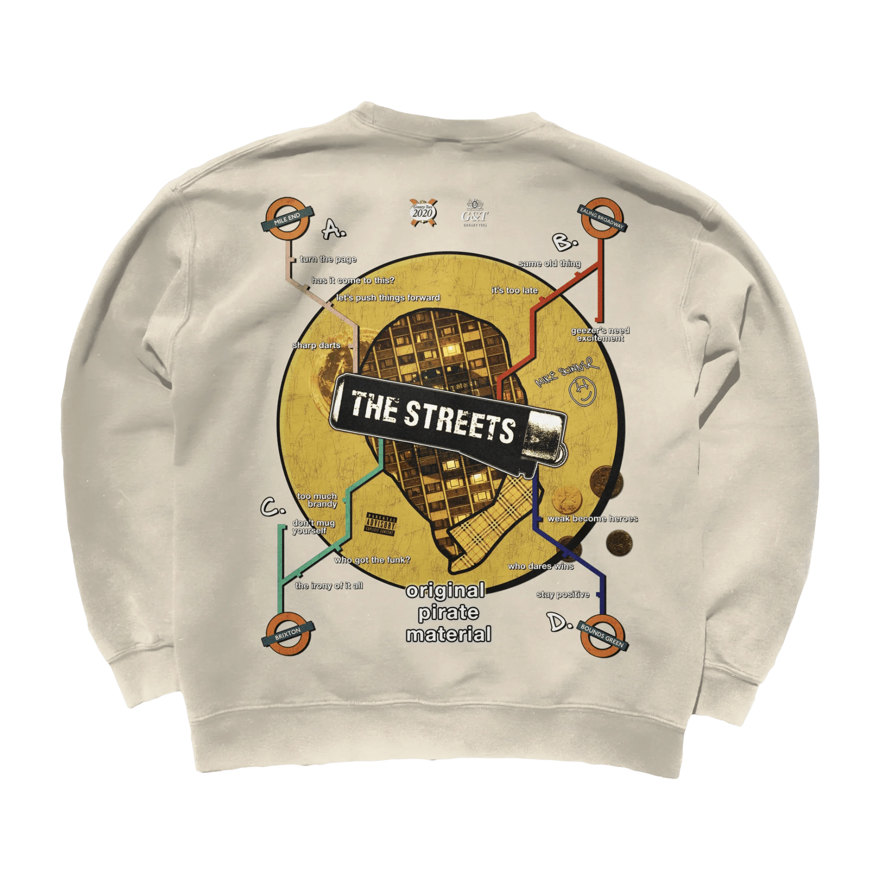 The Streets Original Pirate Material Sweatshirt - Greazy Tees