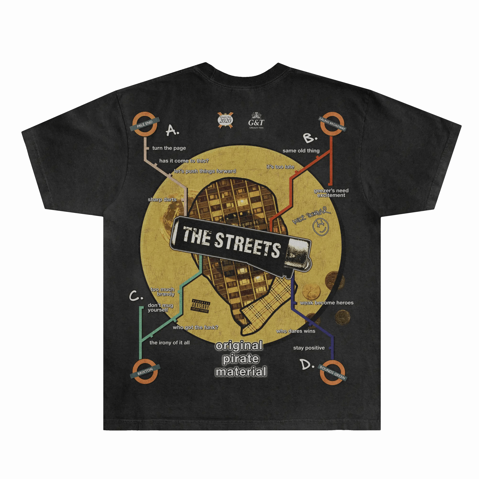 The Streets Original Pirate Material Tee - Greazy Tees