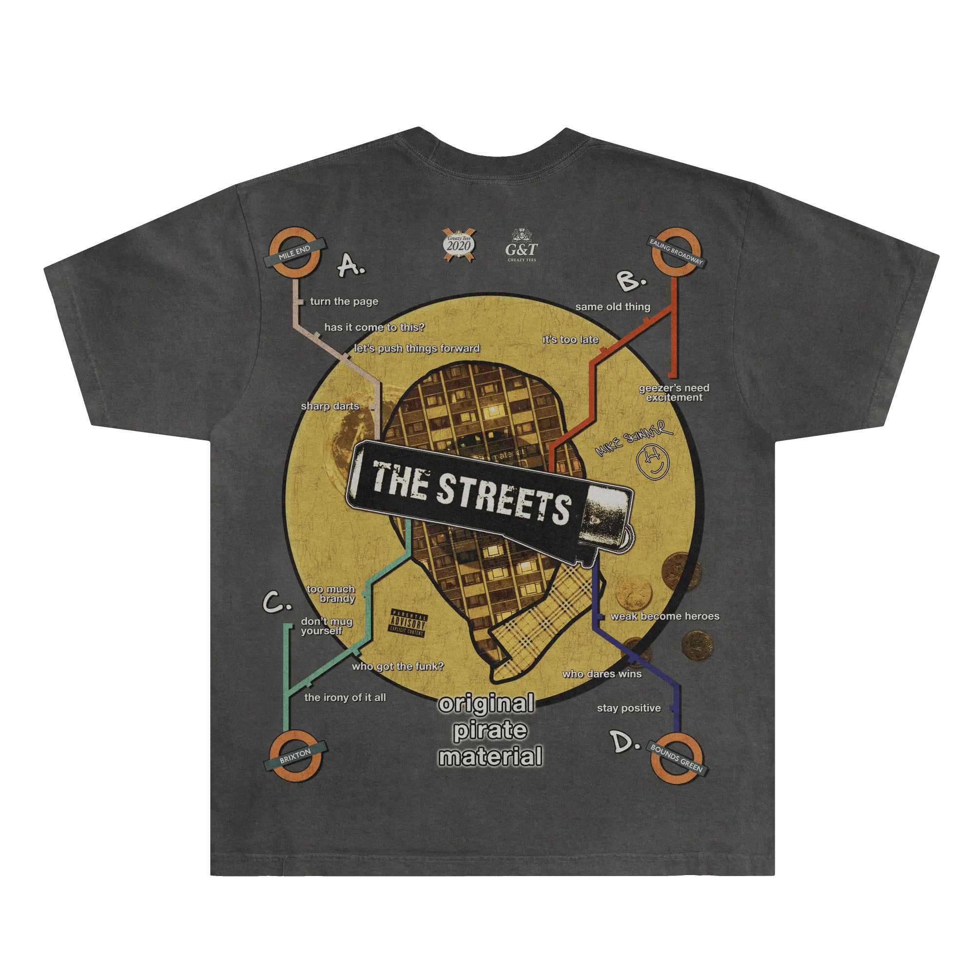 The Streets Original Pirate Material Tee - Greazy Tees