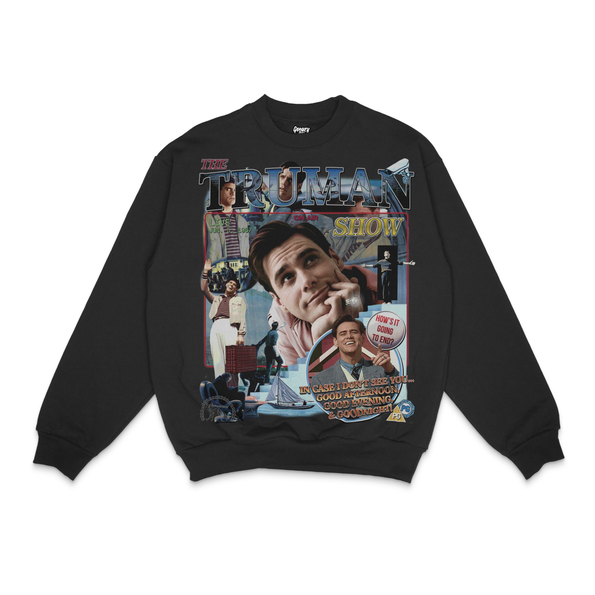 The Truman Show Crewneck Sweatshirt - Greazy Tees