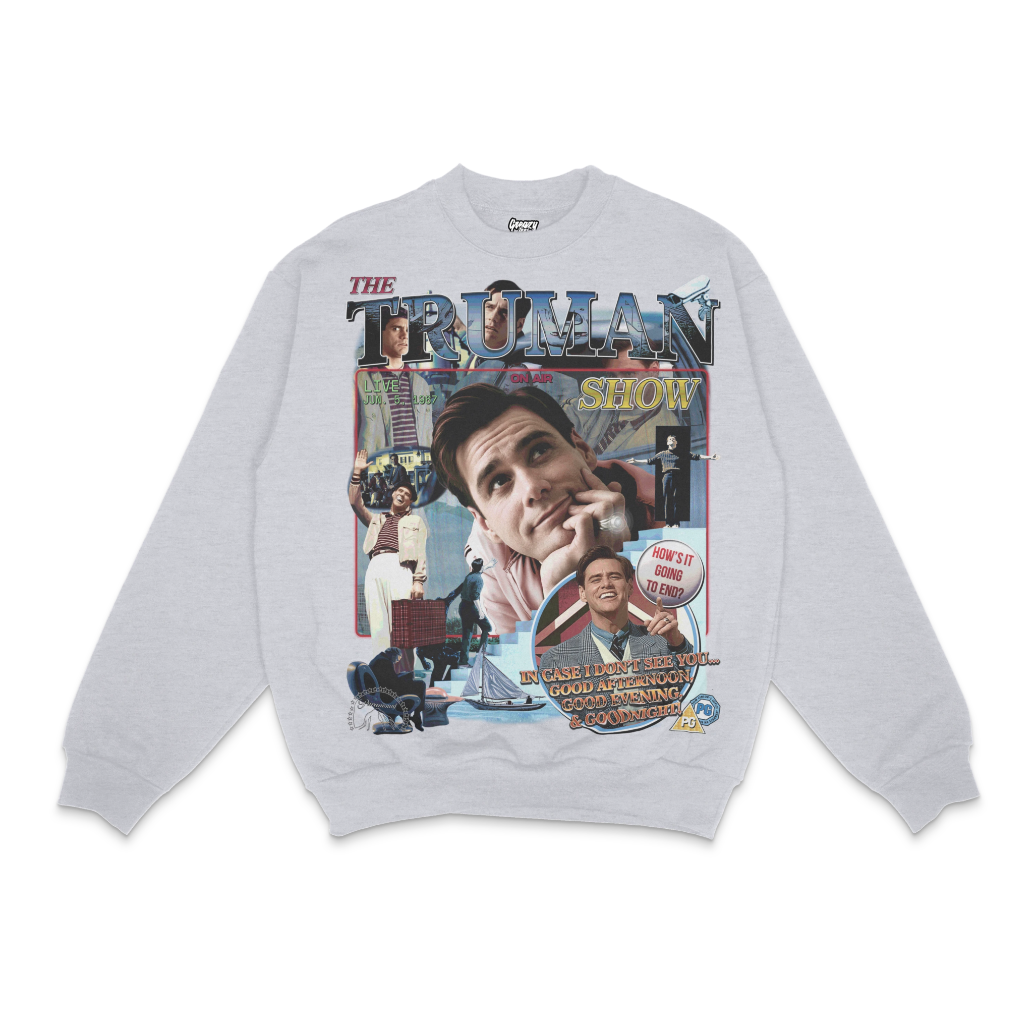 The Truman Show Crewneck Sweatshirt - Greazy Tees