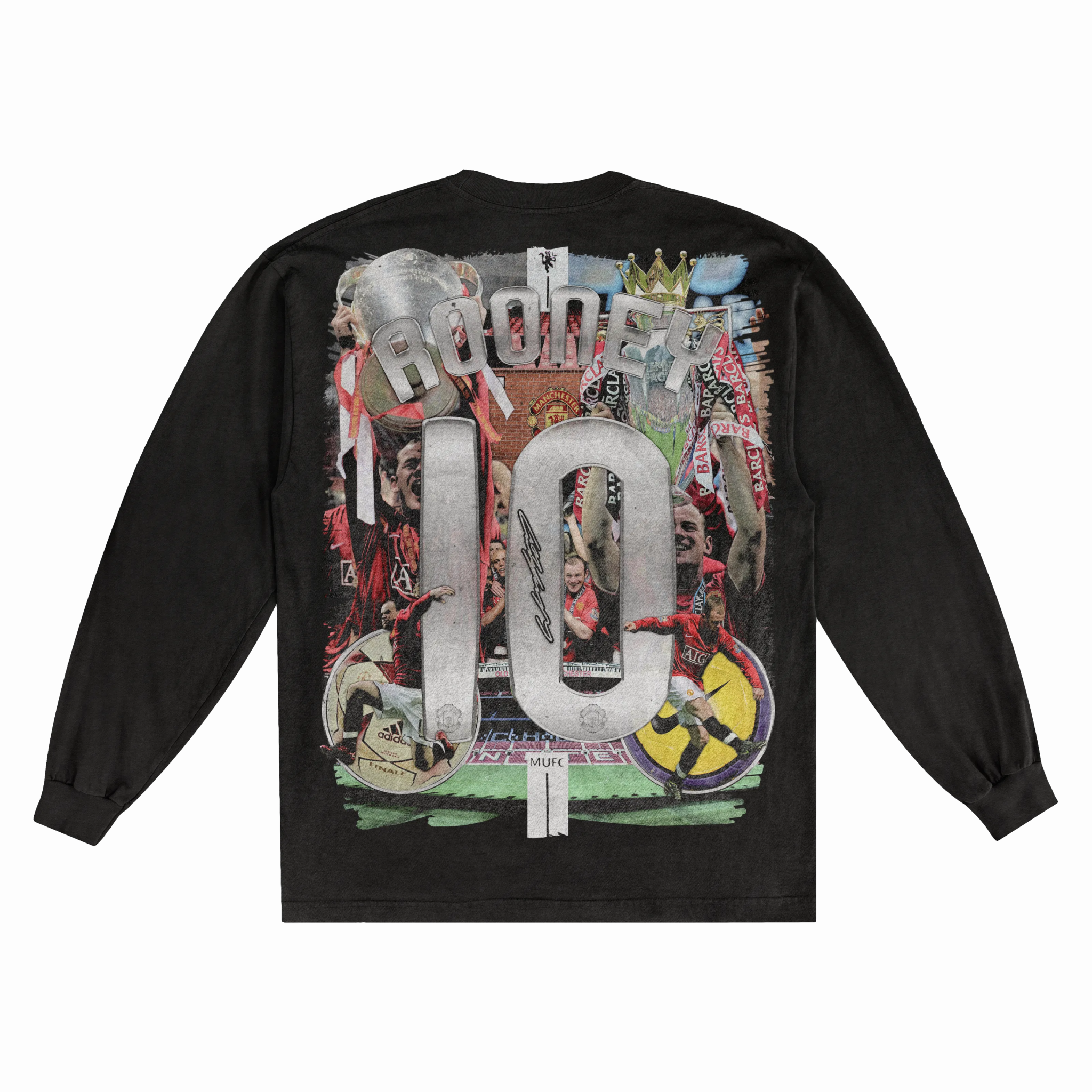 Wayne Rooney '07/08 Long Sleeved Tee - Greazy Tees