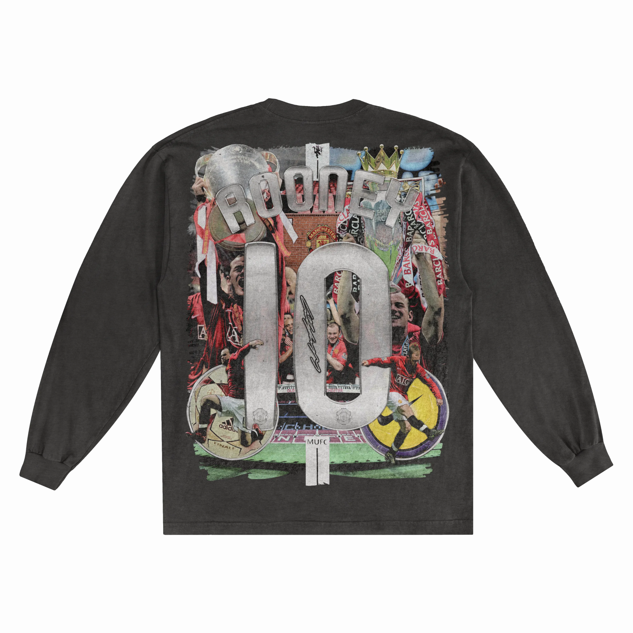 Wayne Rooney '07/08 Long Sleeved Tee - Greazy Tees