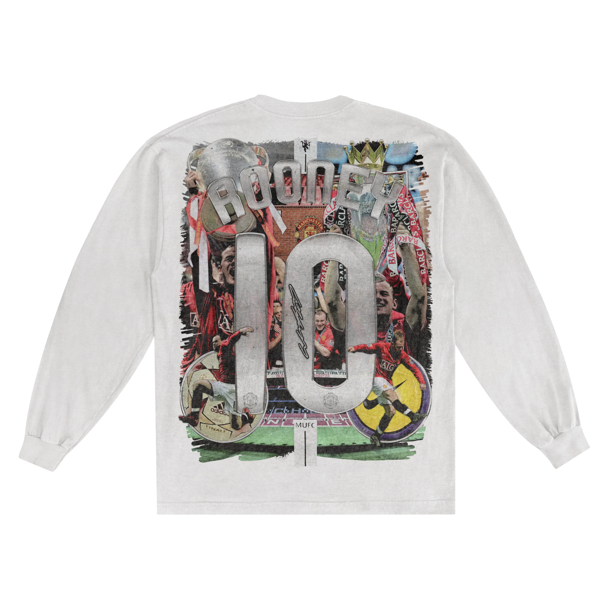 Wayne Rooney '07/08 Long Sleeved Tee - Greazy Tees