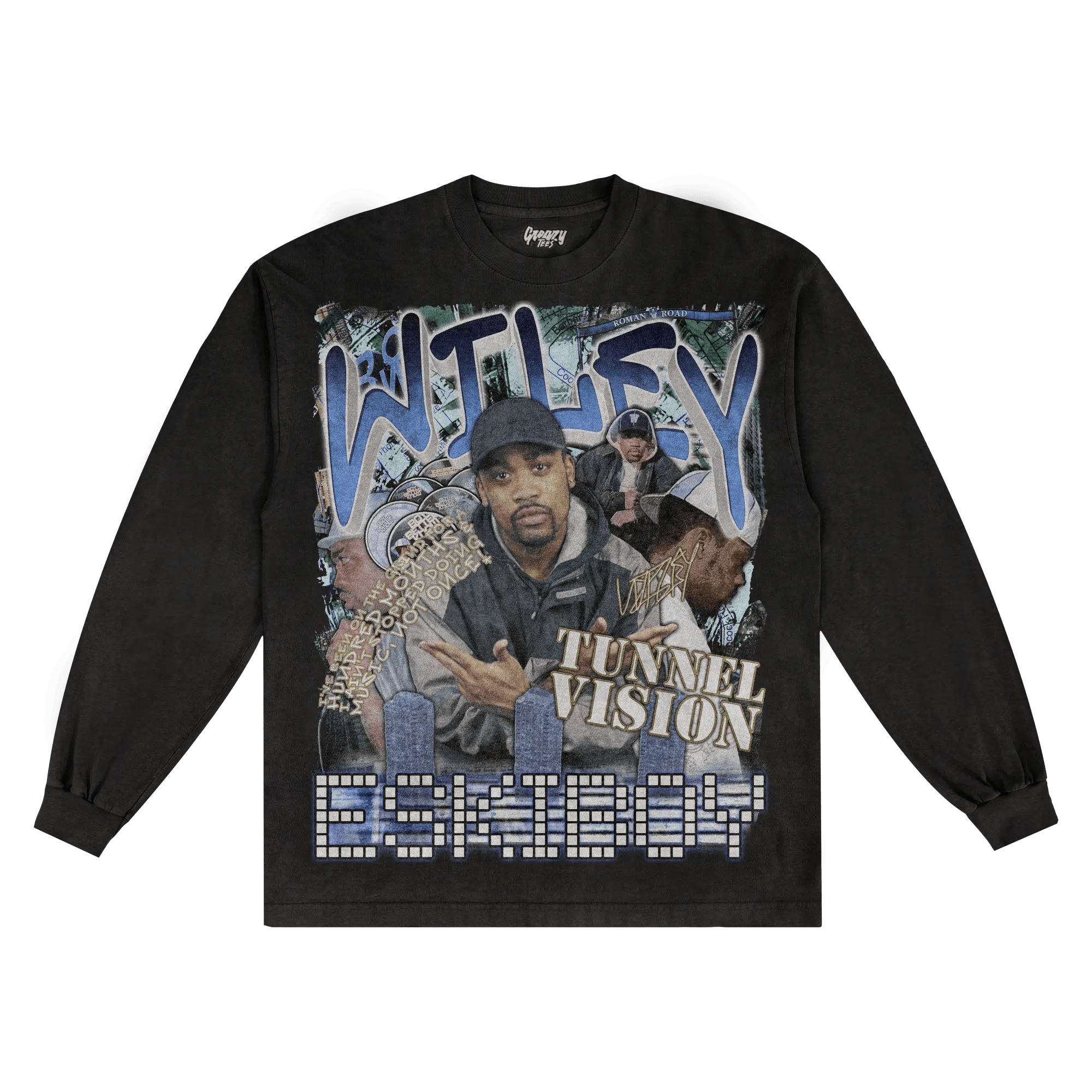 Wiley Tunnel Vision Long Sleeved Tee - Greazy Tees