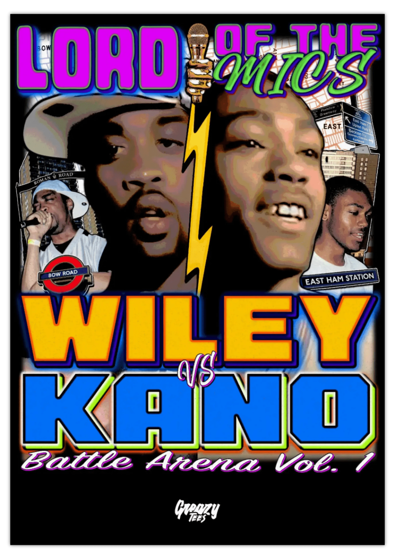Wiley vs Kano Lord of the Mics Poster - Greazy Tees