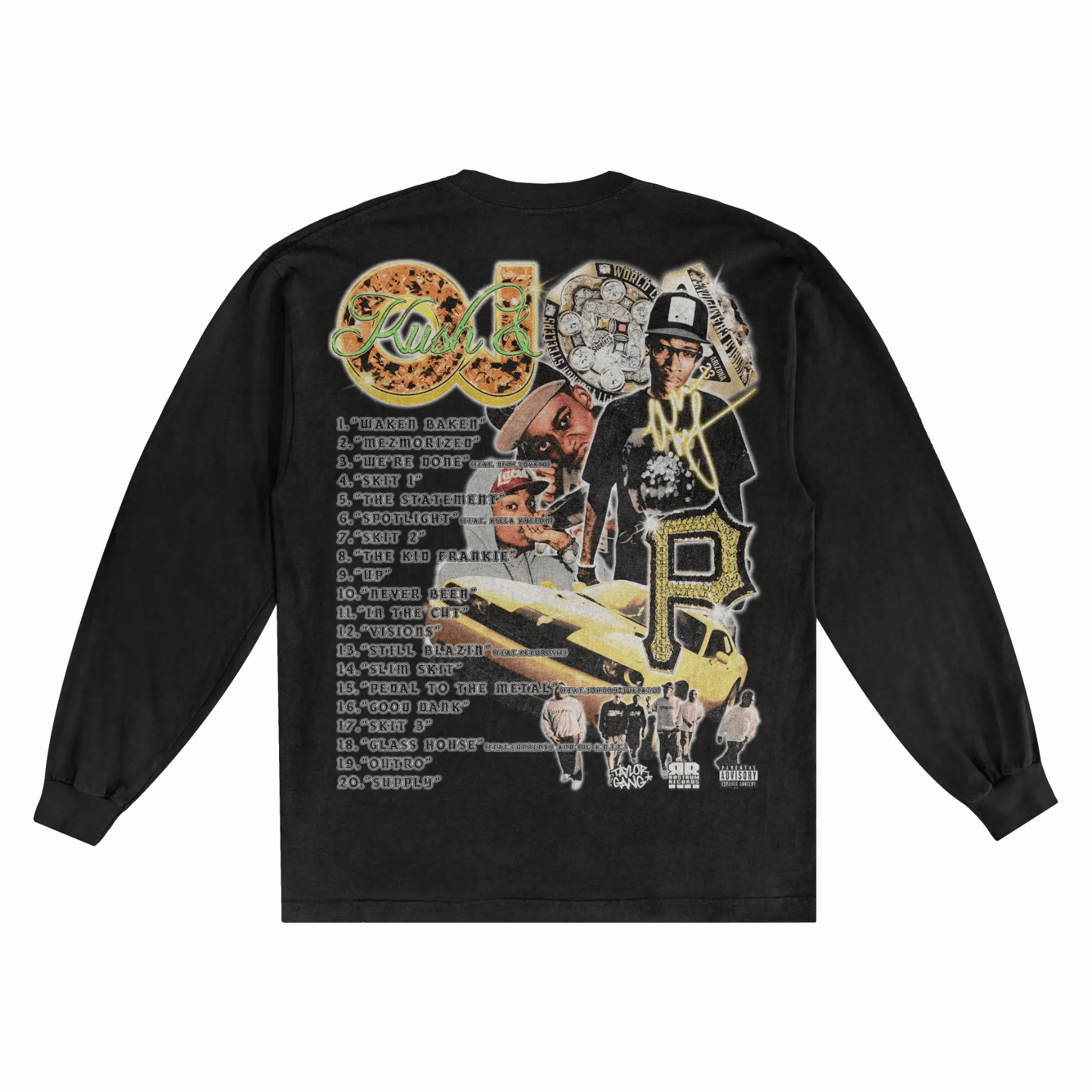 Wiz Khalifa Kush & OJ Long Sleeved Tee - Greazy Tees