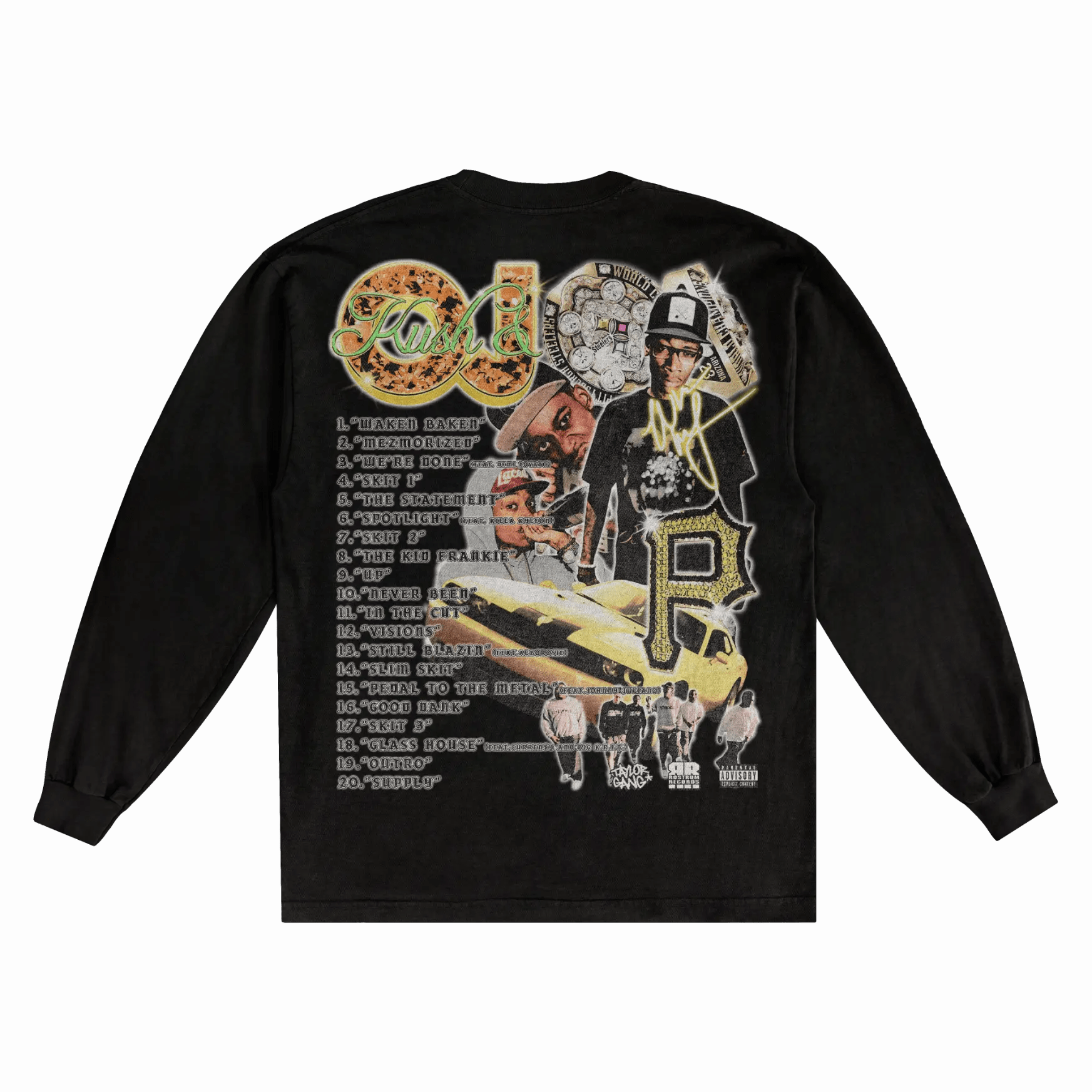 Wiz Khalifa Kush & OJ Long Sleeved Tee - Greazy Tees