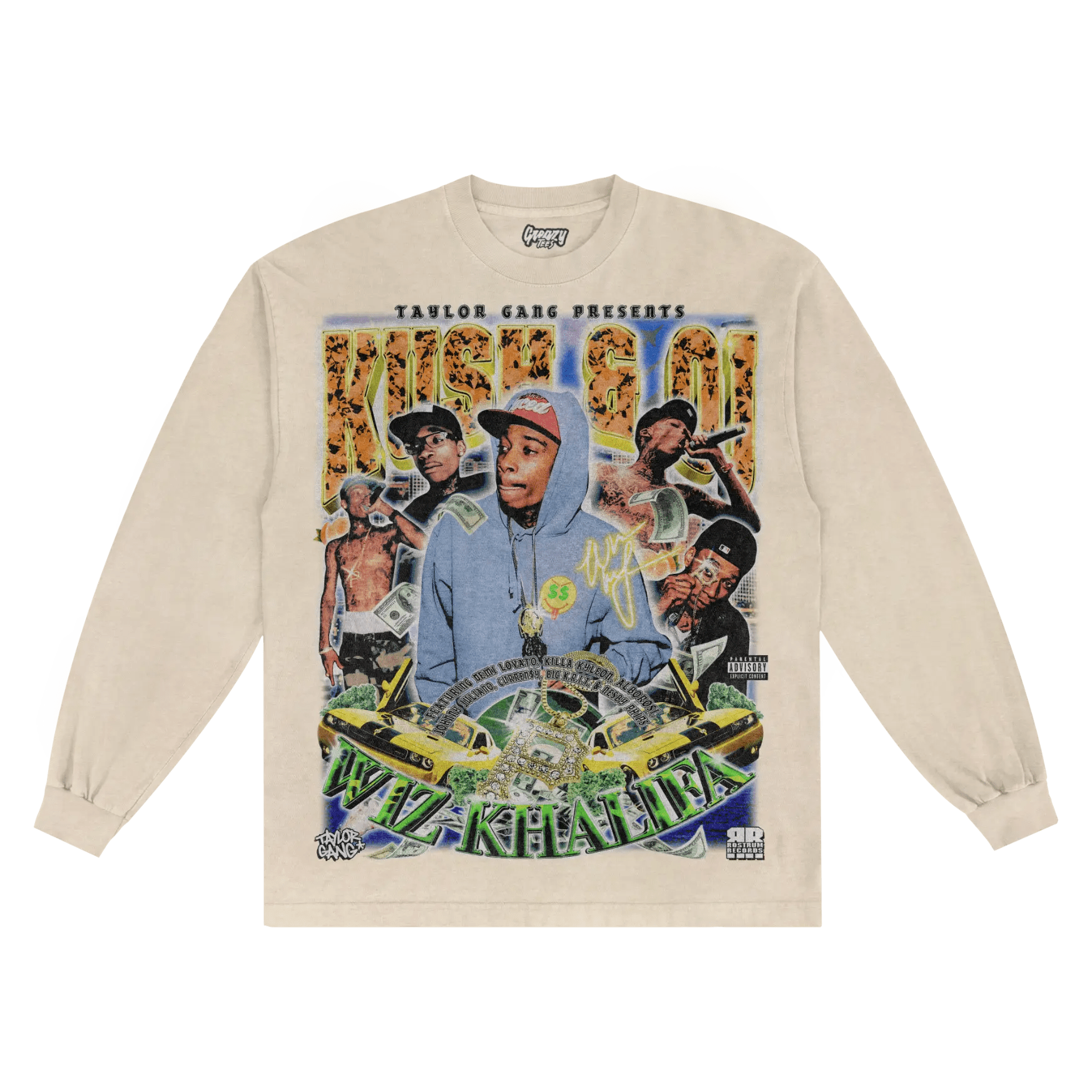 Wiz Khalifa Kush & OJ Long Sleeved Tee - Greazy Tees