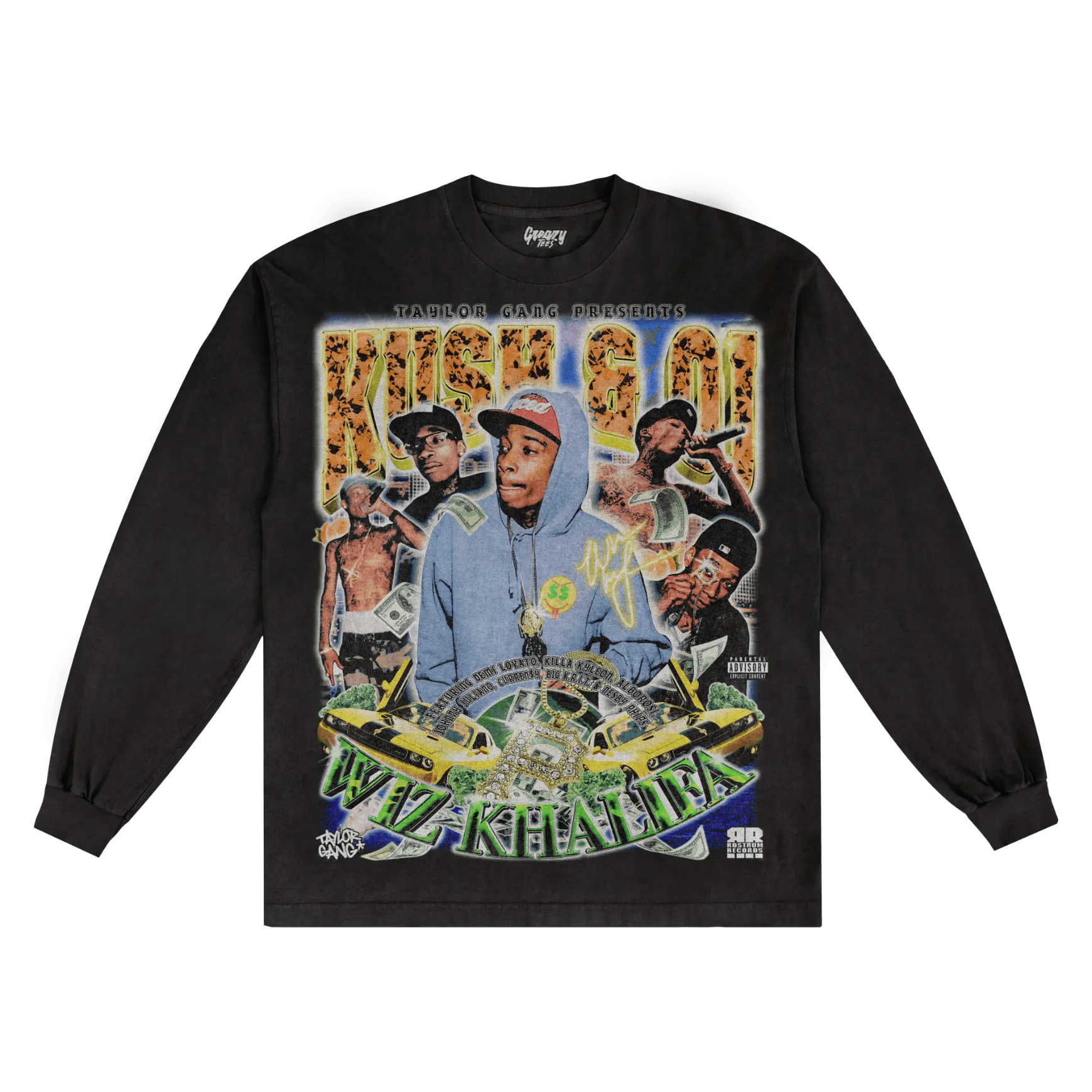 Wiz Khalifa Kush & OJ Long Sleeved Tee - Greazy Tees