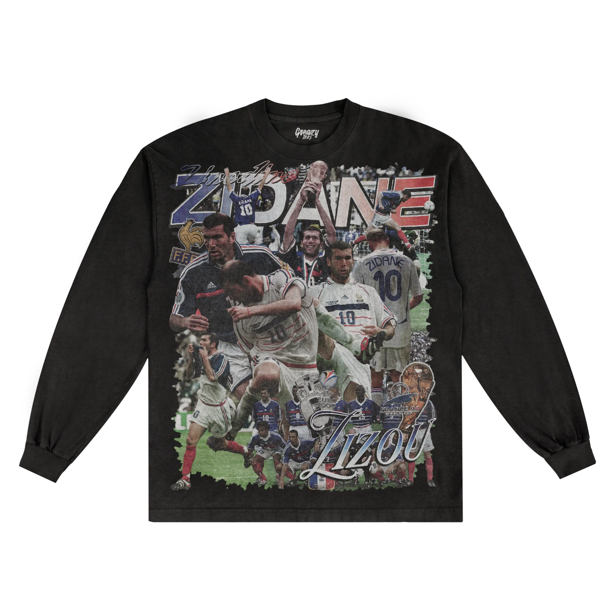 Zidane France Classic Long Sleeved Tee - Greazy Tees