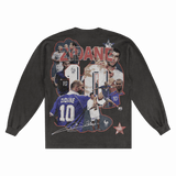 Zidane France Classic Long Sleeved Tee - Greazy Tees
