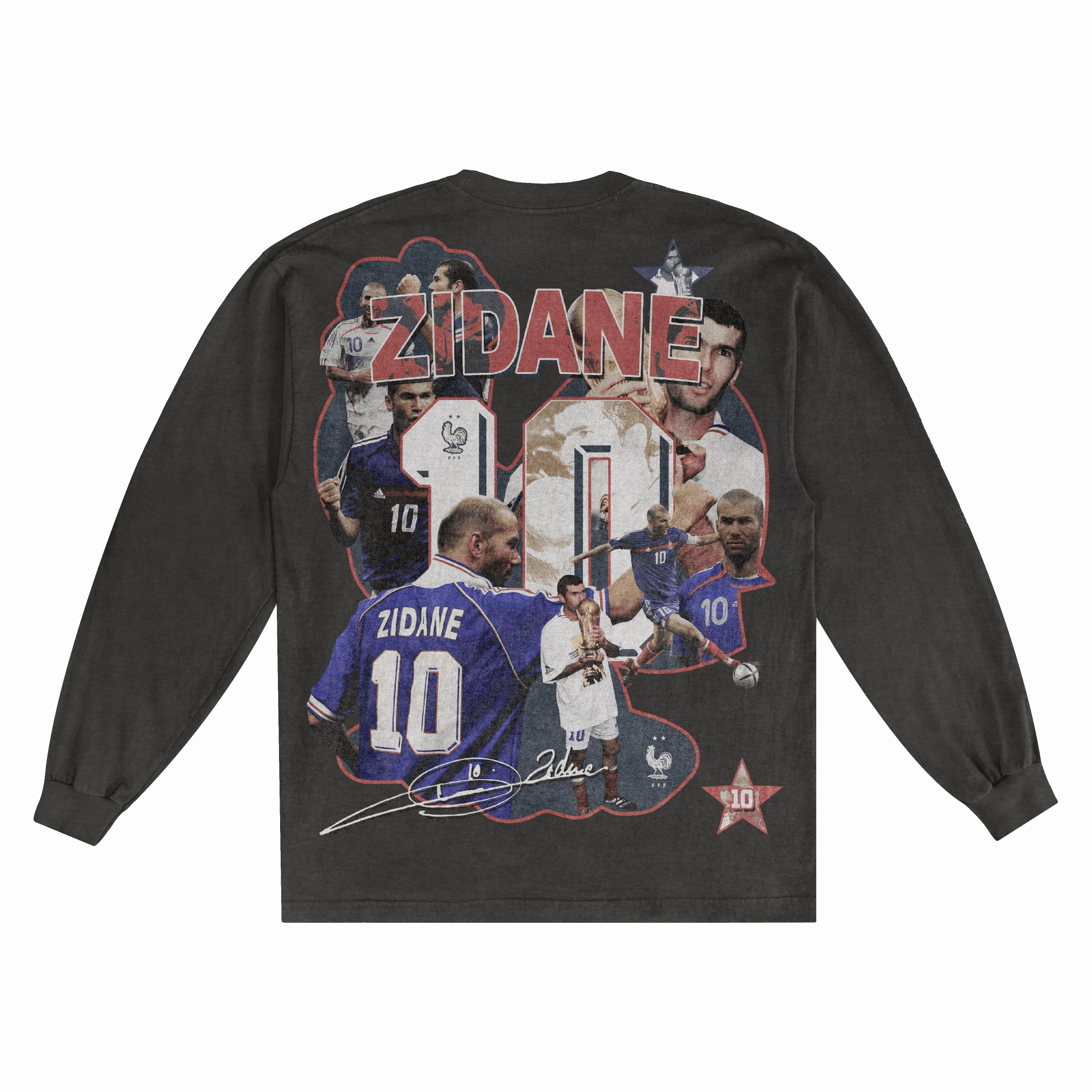 Zidane France Classic Long Sleeved Tee - Greazy Tees