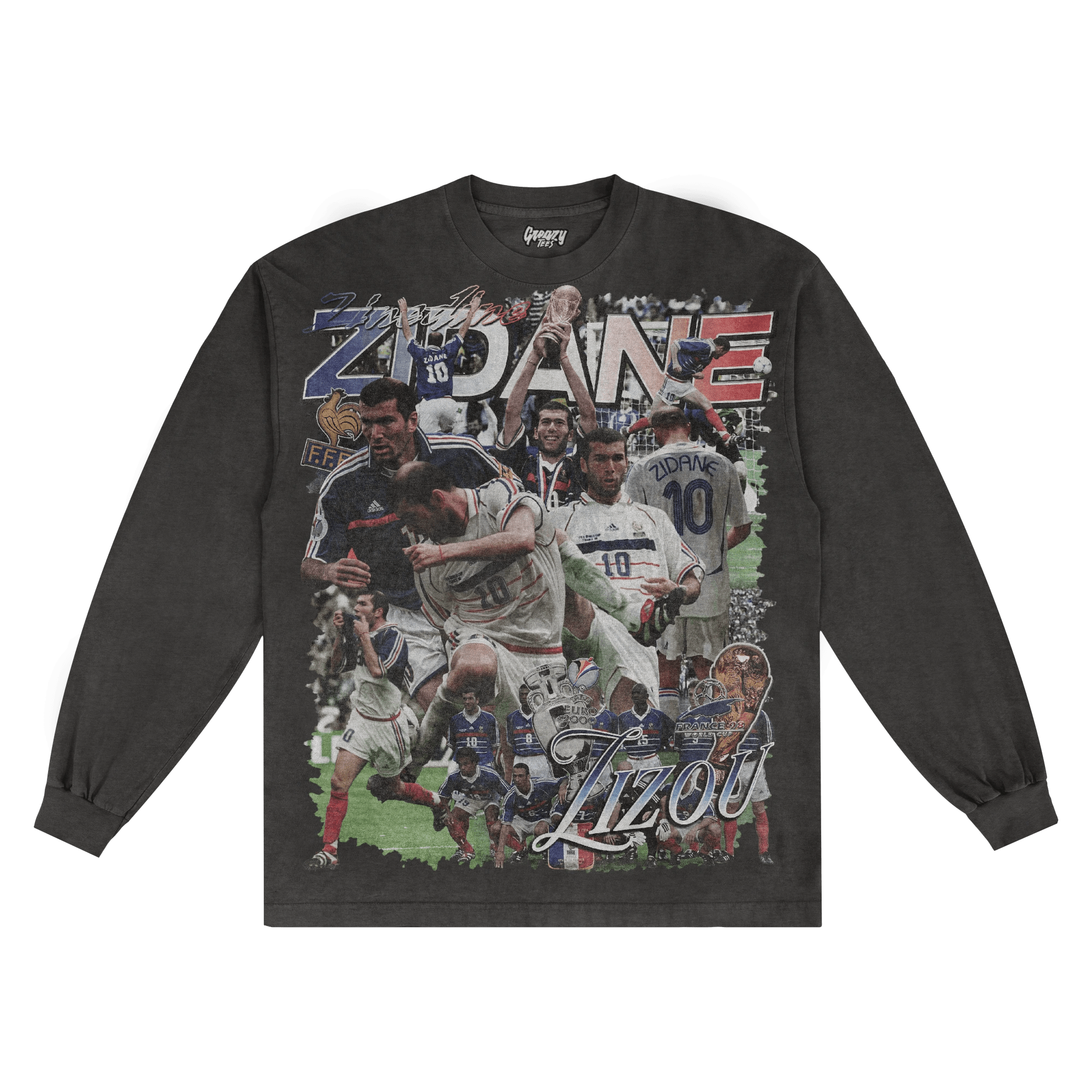 Zidane France Classic Long Sleeved Tee - Greazy Tees