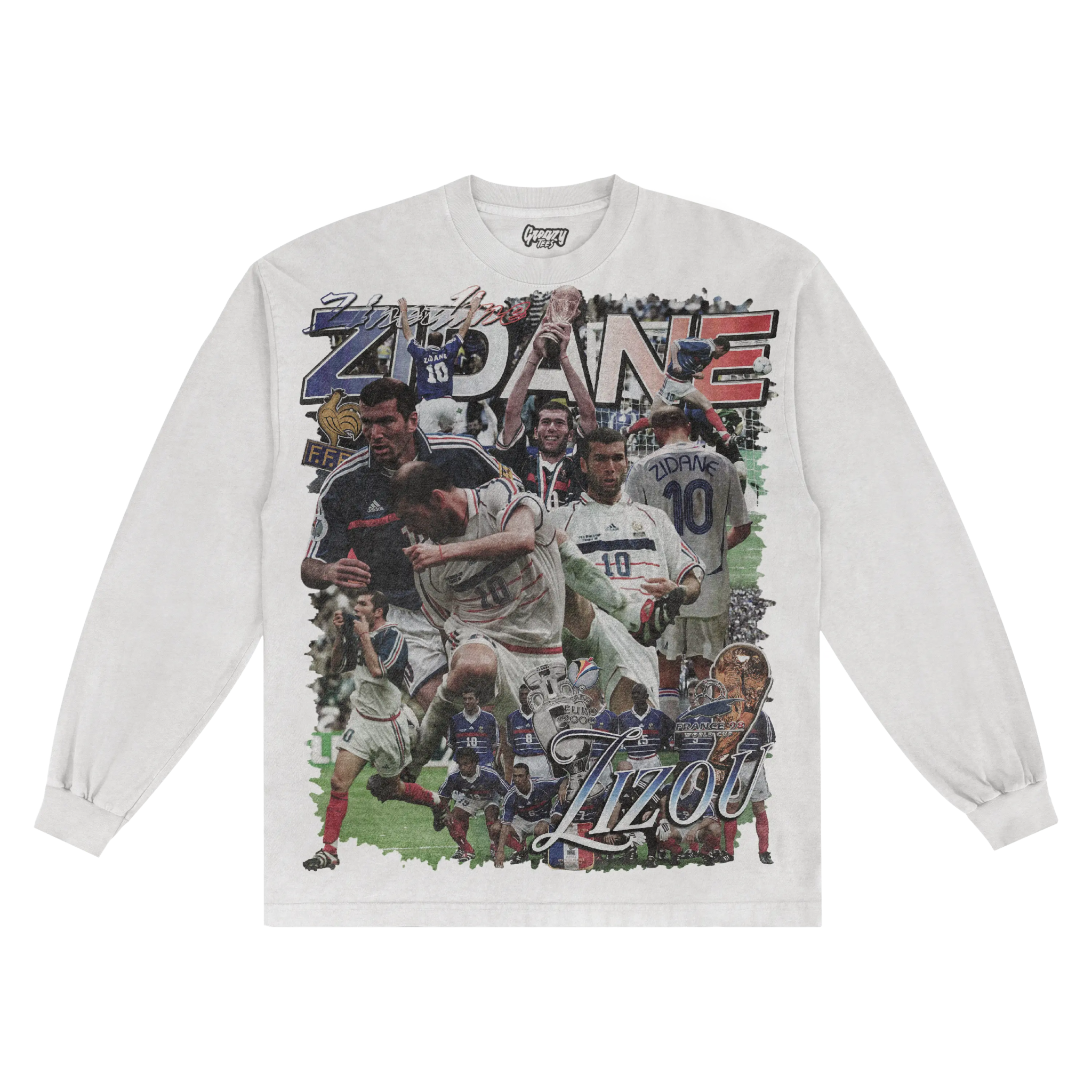 Zidane France Classic Long Sleeved Tee - Greazy Tees