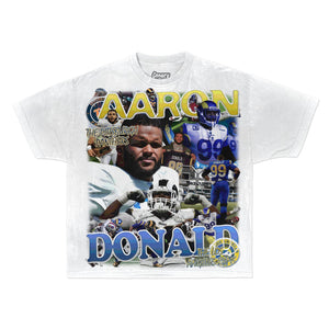 Aaron Donald Tee Tee Greazy Tees XS White Oversized