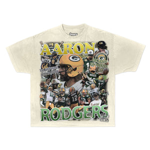 Aaron Rodgers Tee Tee Greazy Tees XS Off White Oversized